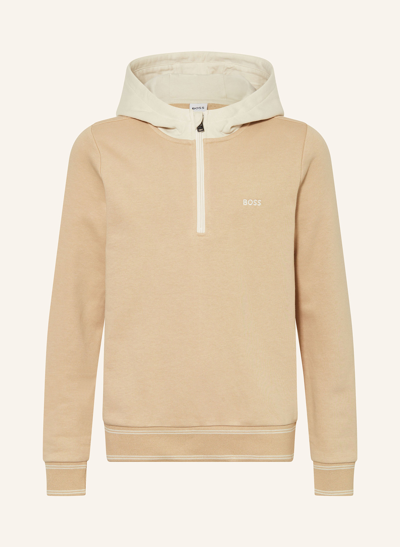 BOSS sweat à capuche: BEIGE