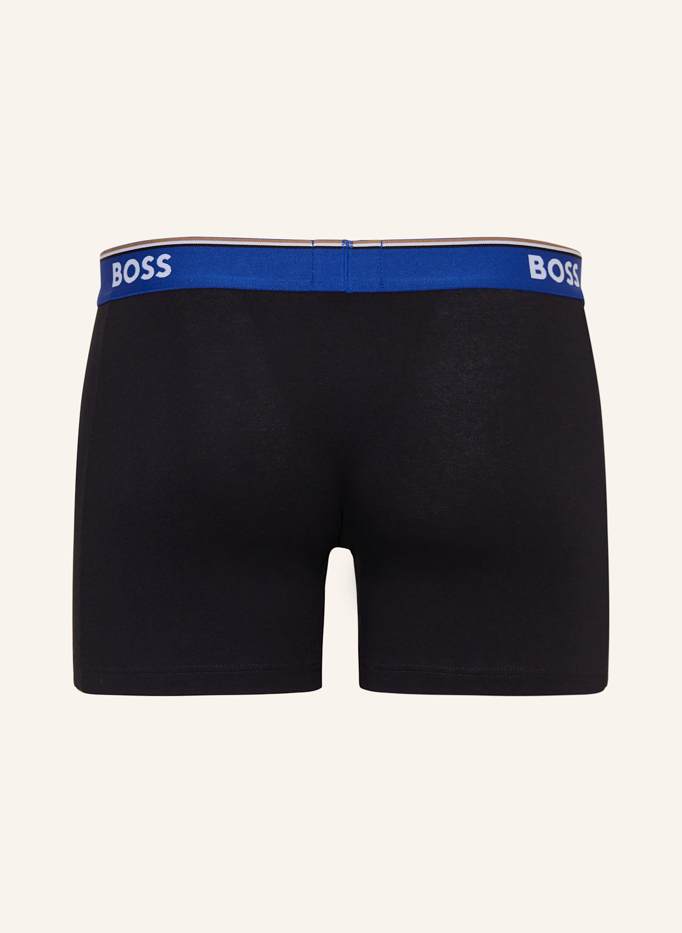 BOSS Lot de 3 boxers POWER: NOIR / BLEU / KAKI