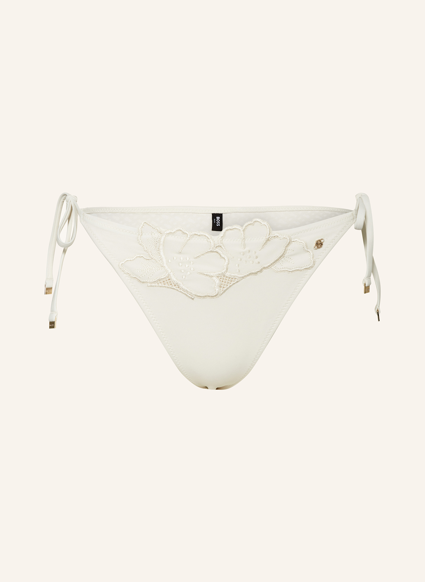 BOSS Triangel-Bikini-Hose BRODERIE: ECRU