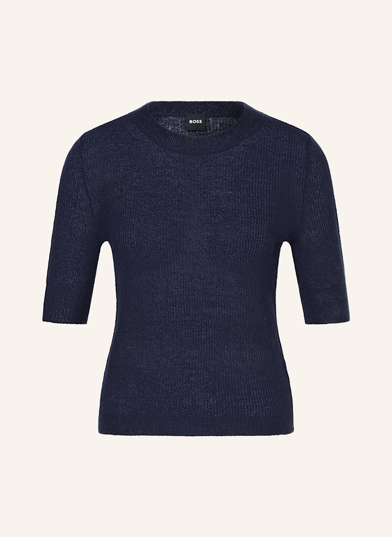 BOSS Strickshirt FUSIONANA: DUNKELBLAU