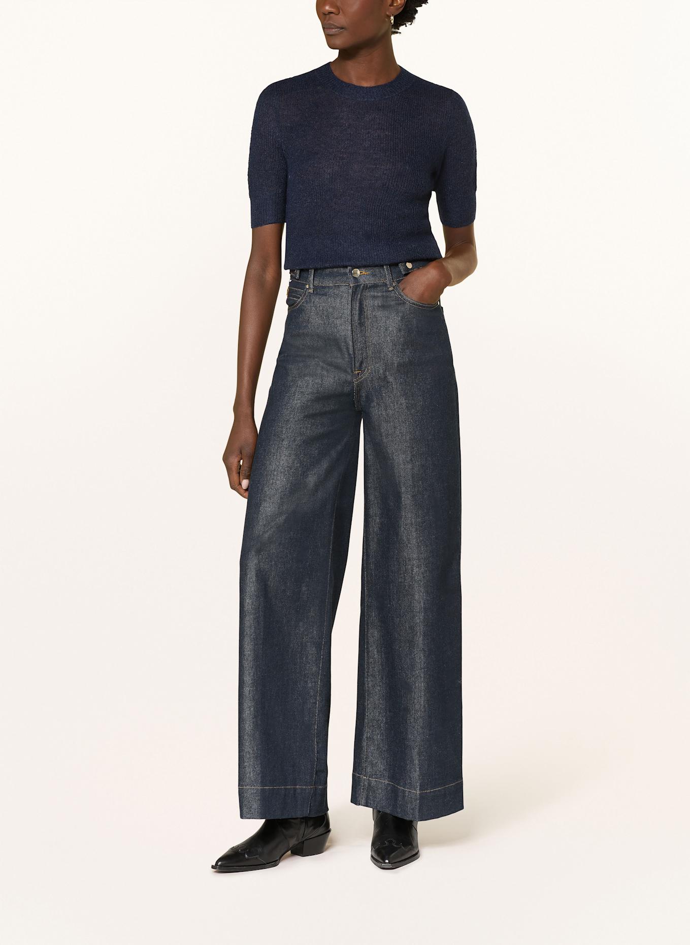 BOSS Strickshirt FUSIONANA: DUNKELBLAU