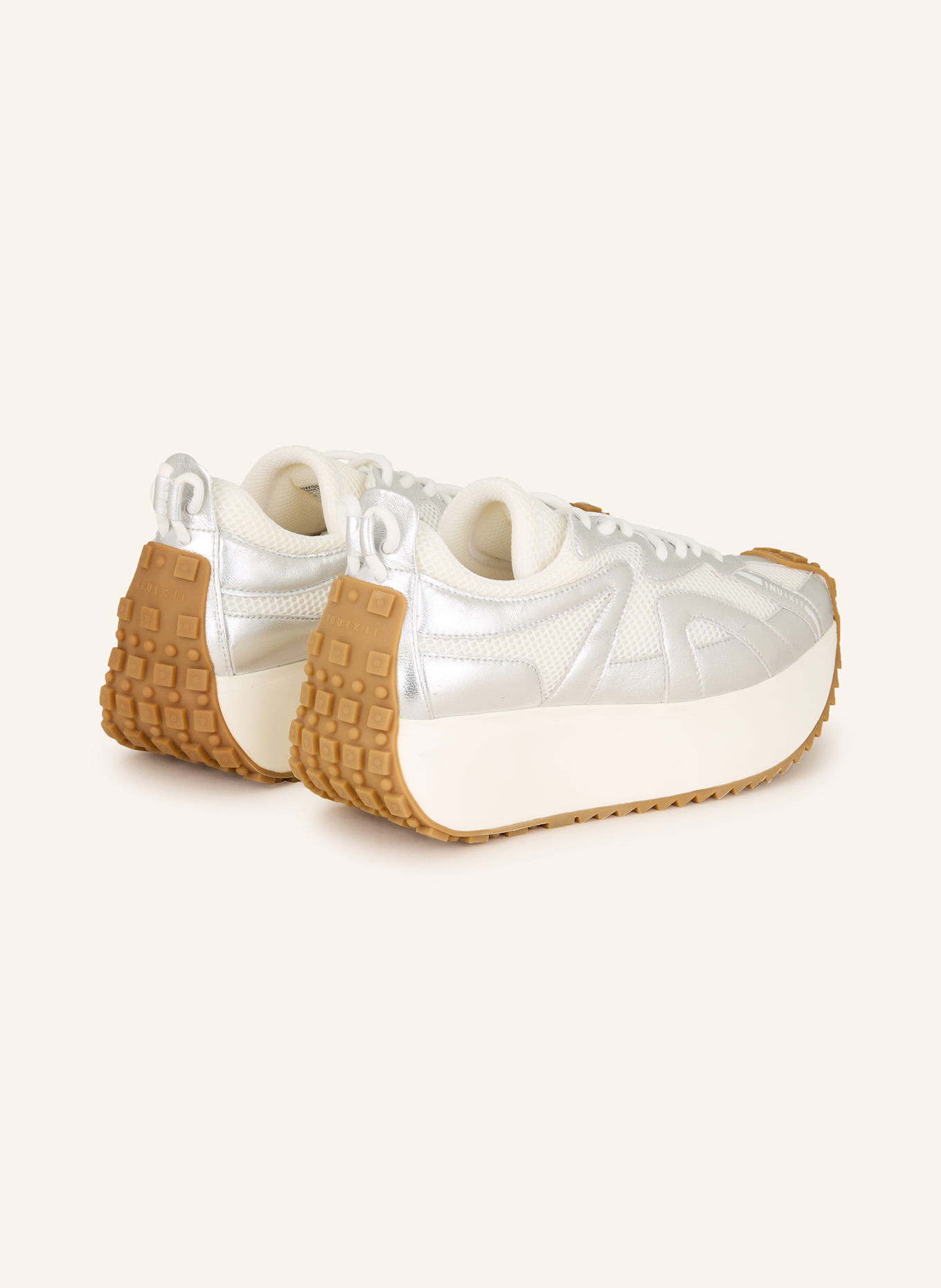 INUIKII Sneakersy MARIBELLA: STŘÍBRNÁ/ REŽNÁ/ SVĚTLE HNĚDÁ