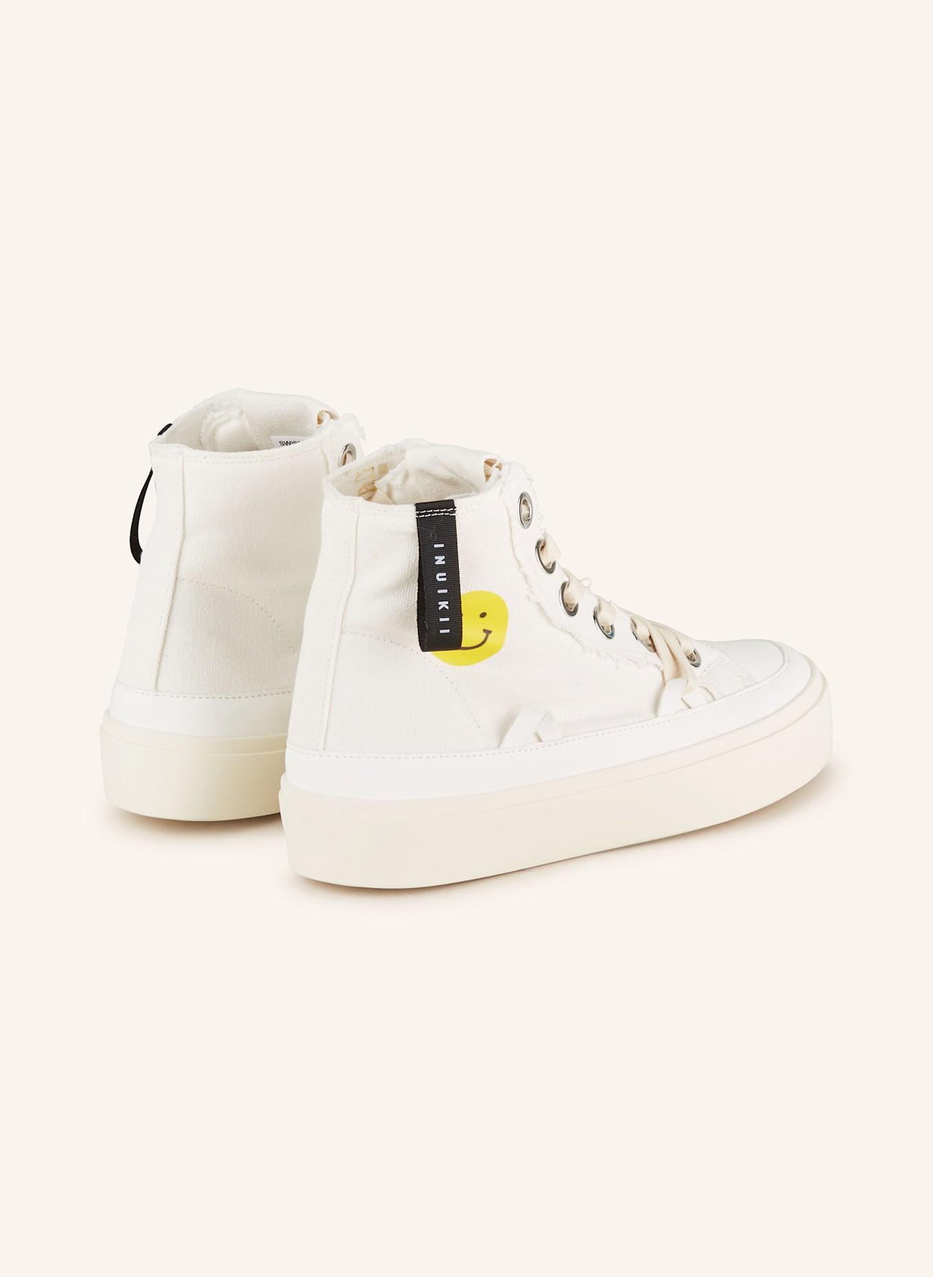 INUIKII Vysoké sneakersy DISTRESSED MATILDA: BÍLÁ