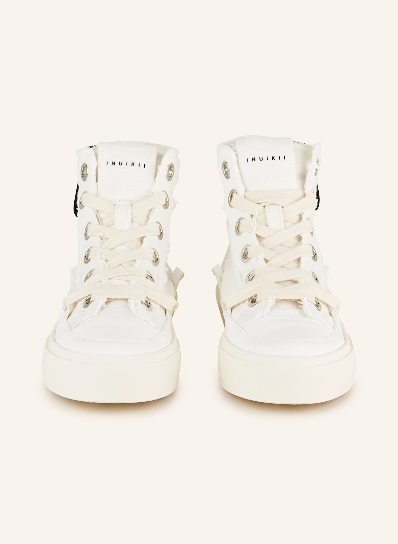 INUIKII Vysoké sneakersy DISTRESSED MATILDA: BÍLÁ