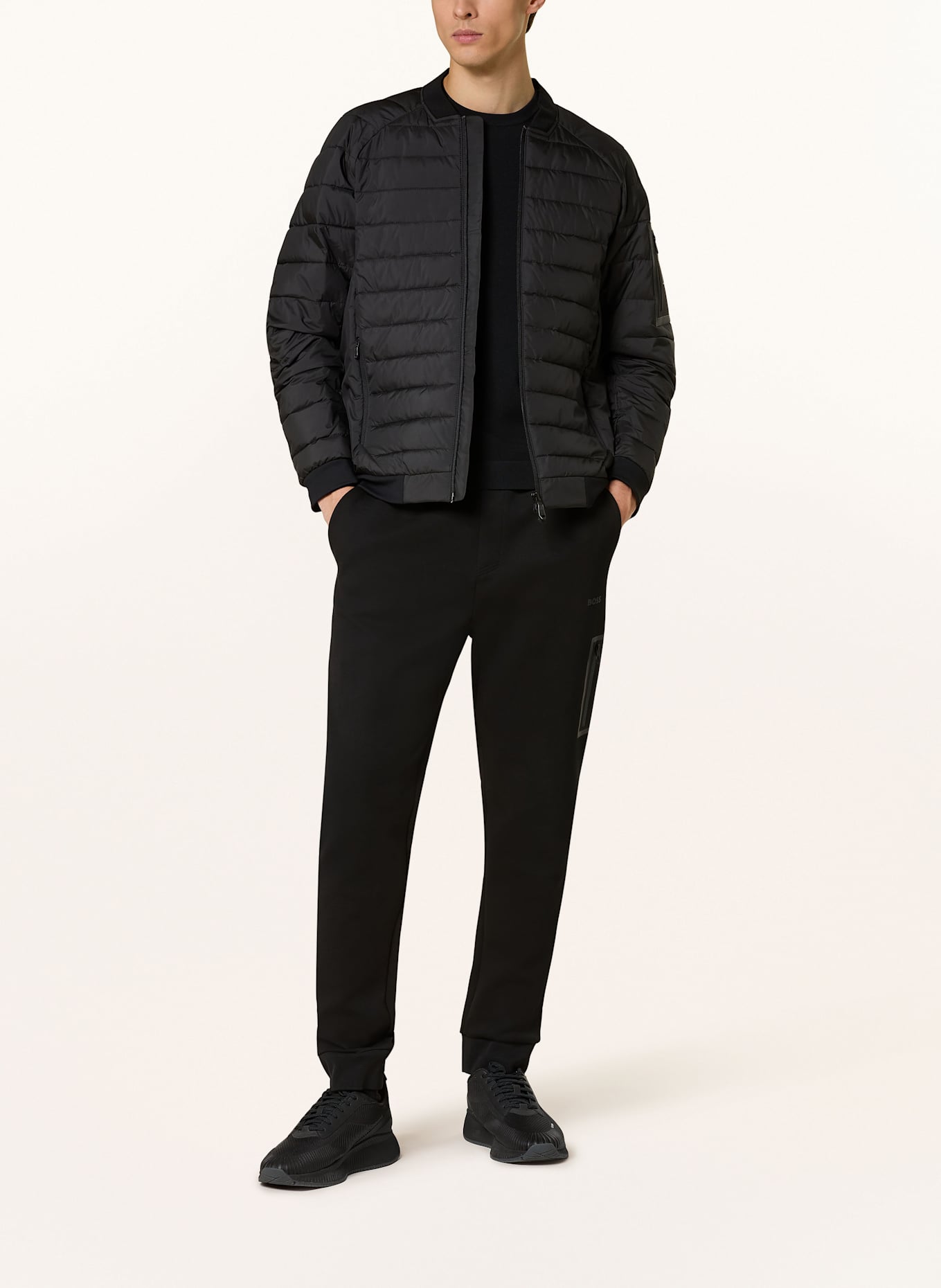 BOSS Steppjacke ORDOS: SCHWARZ