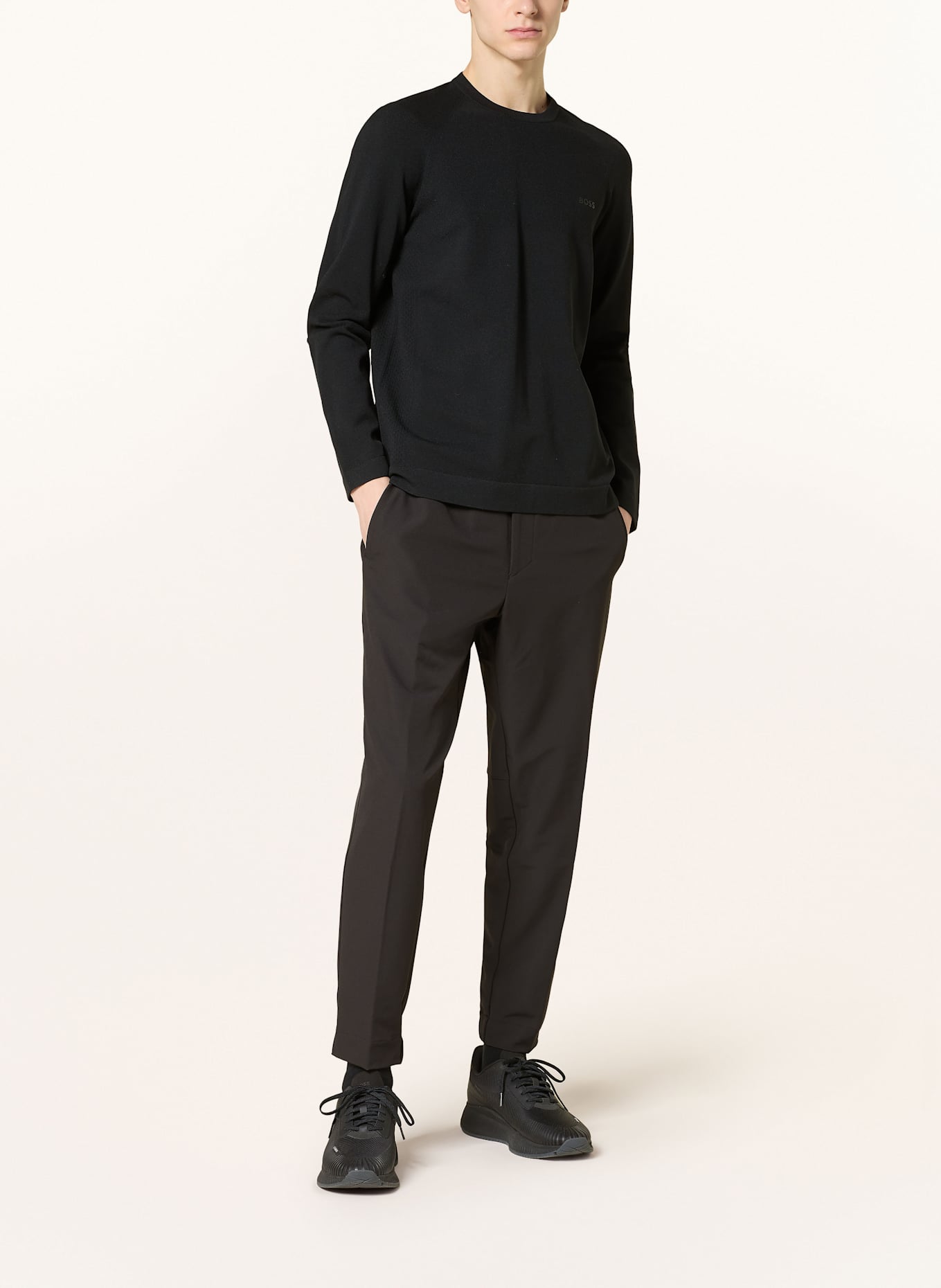 BOSS Chino FLEX Tapered Fit: SCHWARZ