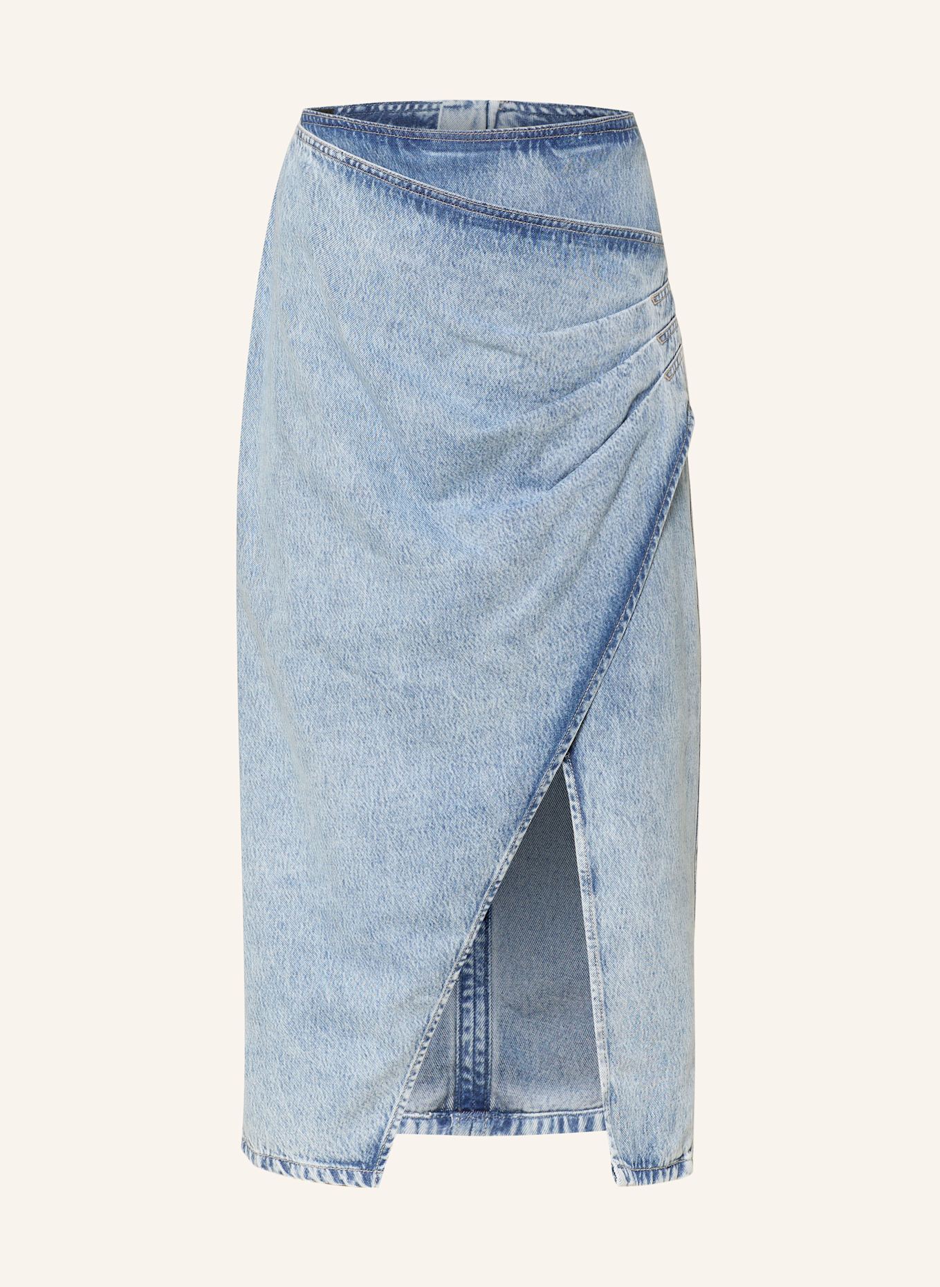 BOSS Denim skirt in wrap look C PLEATED, Color: 411 NAVY (Image 1)