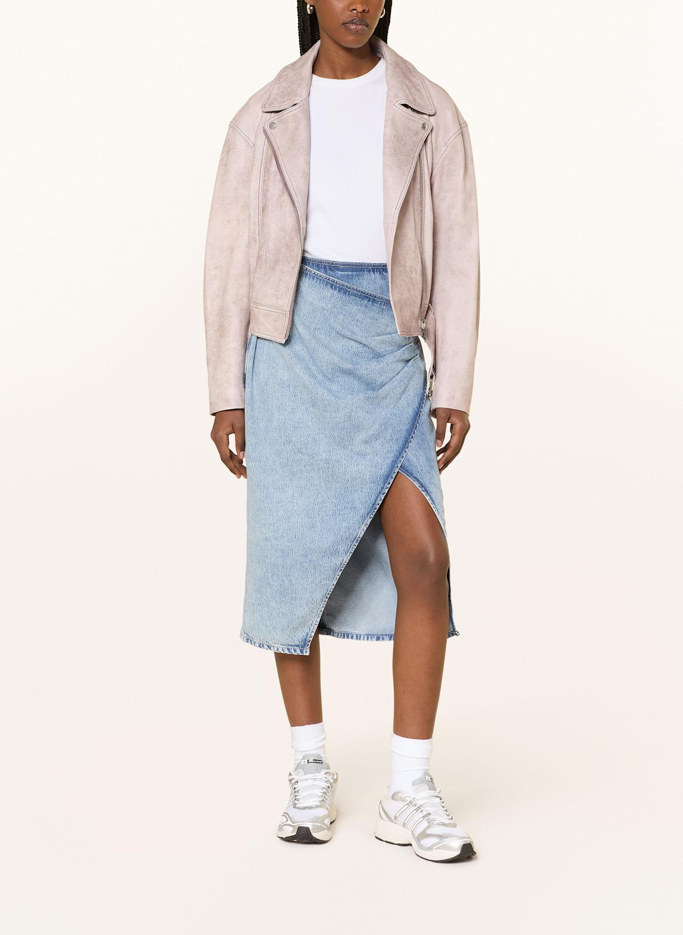 BOSS Denim skirt in wrap look C PLEATED, Color: 411 NAVY (Image 2)