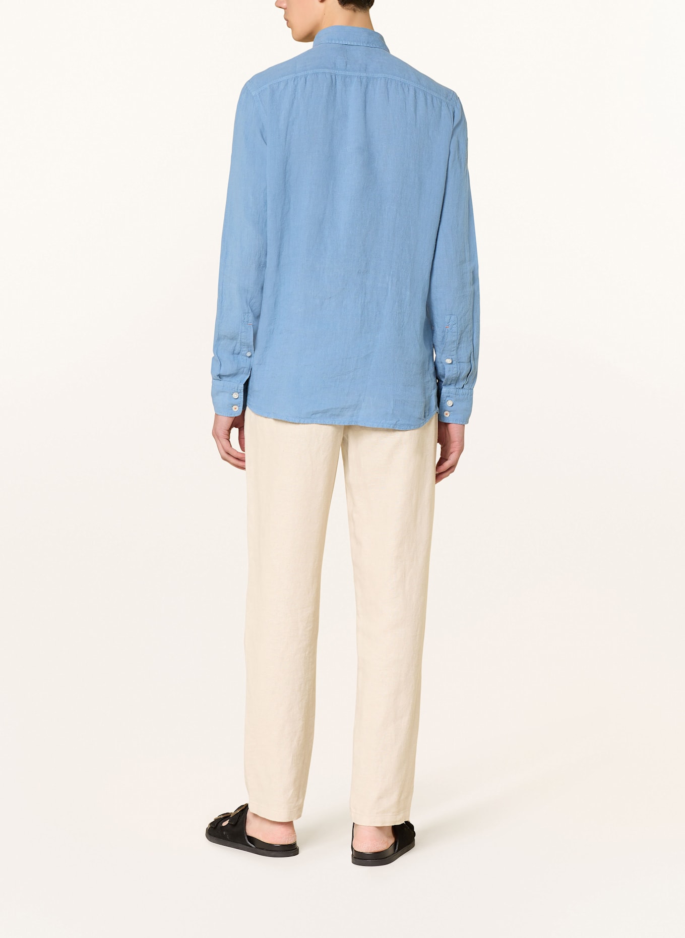 BOSS Leinenhemd RELEGANT Regular Fit: BLAU