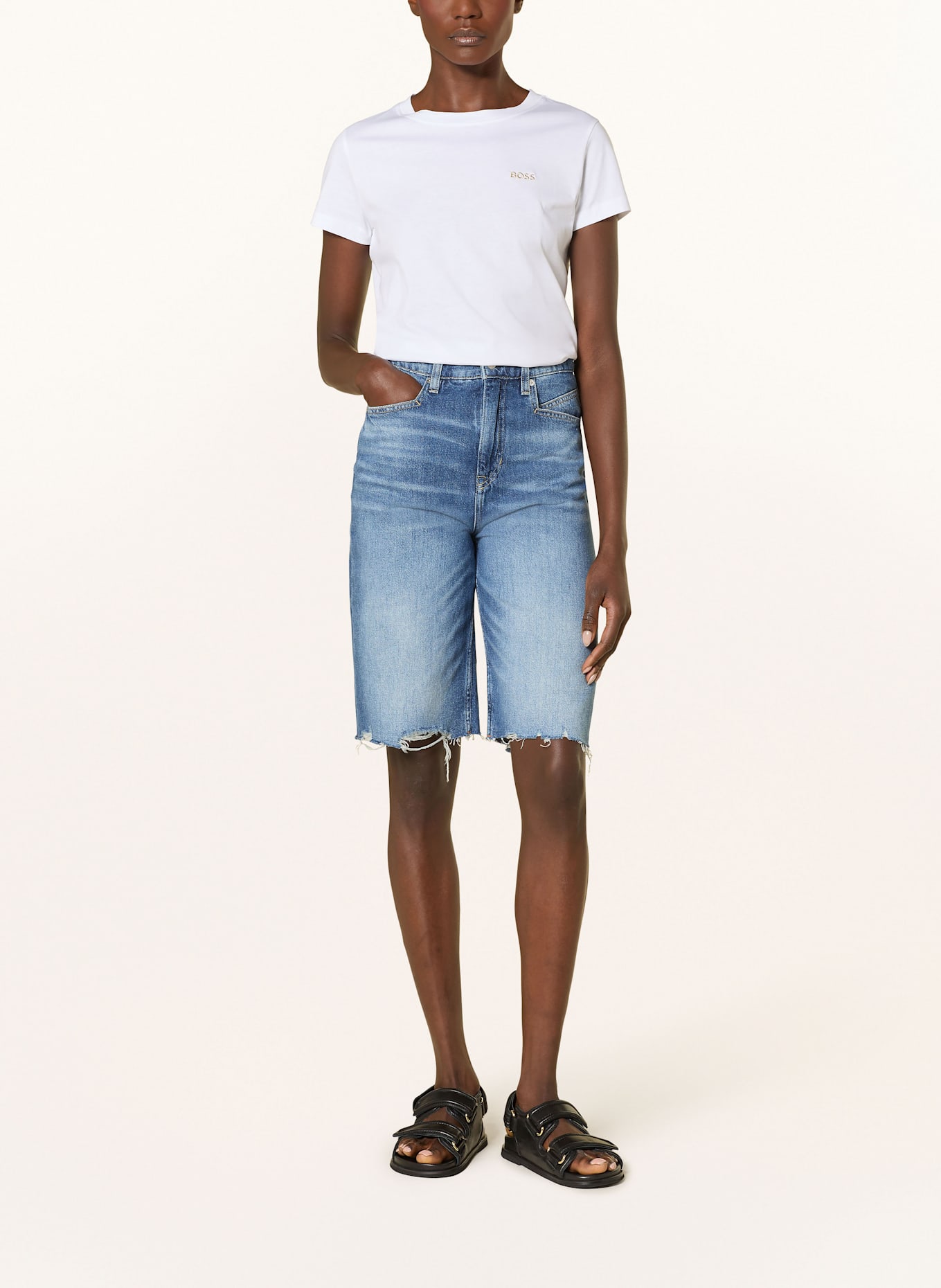 BOSS Jeansshorts C_DENIM: 431 BRIGHT BLUE