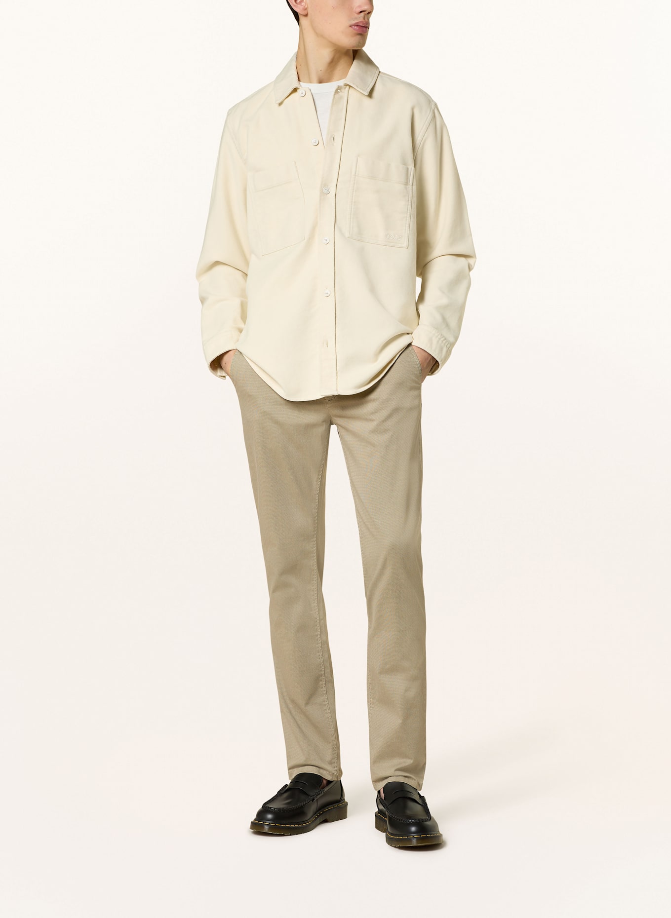 BOSS Chinosy slim fit: JASNOBRĄZOWY