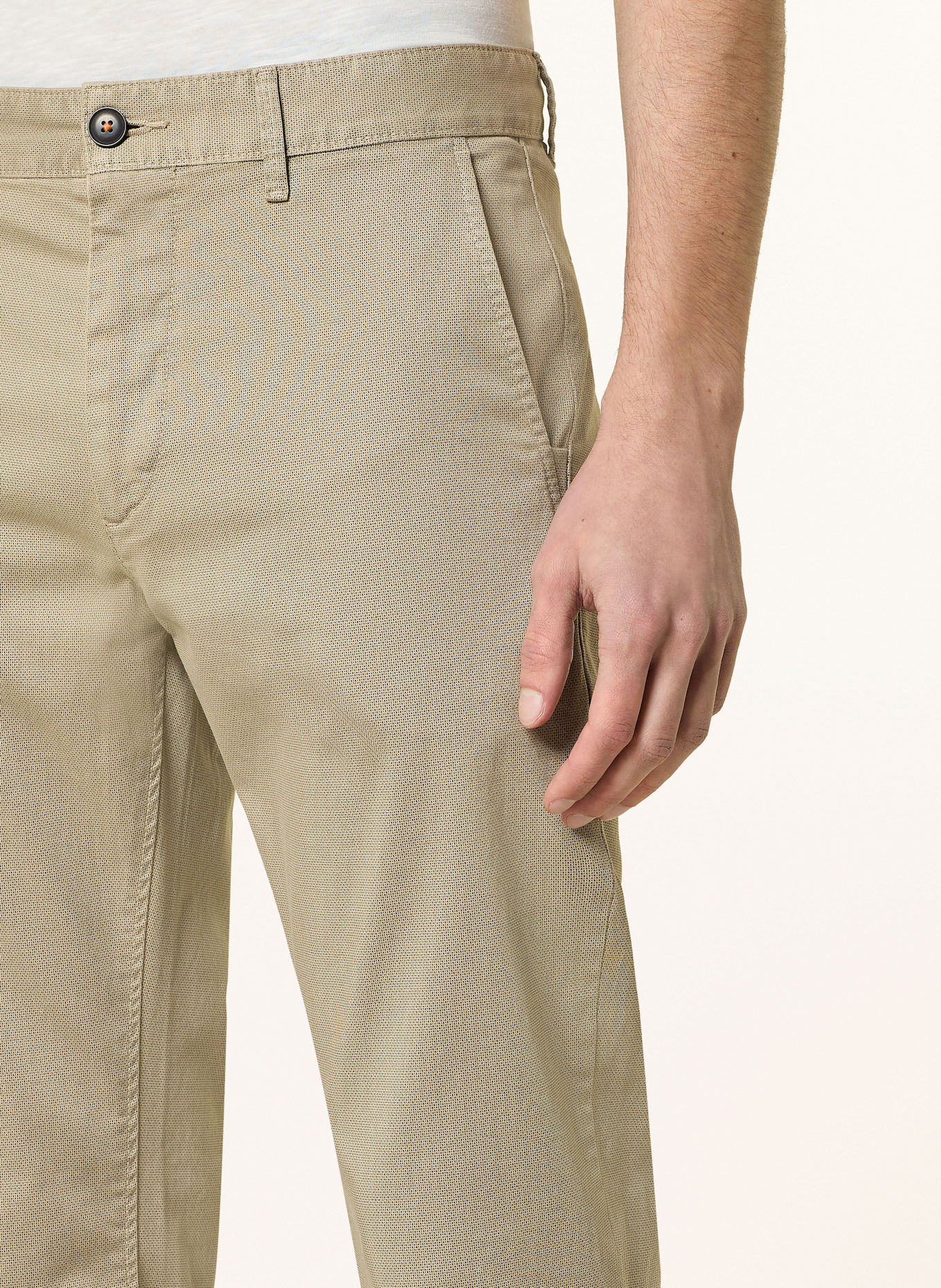 BOSS Chinosy slim fit: JASNOBRĄZOWY