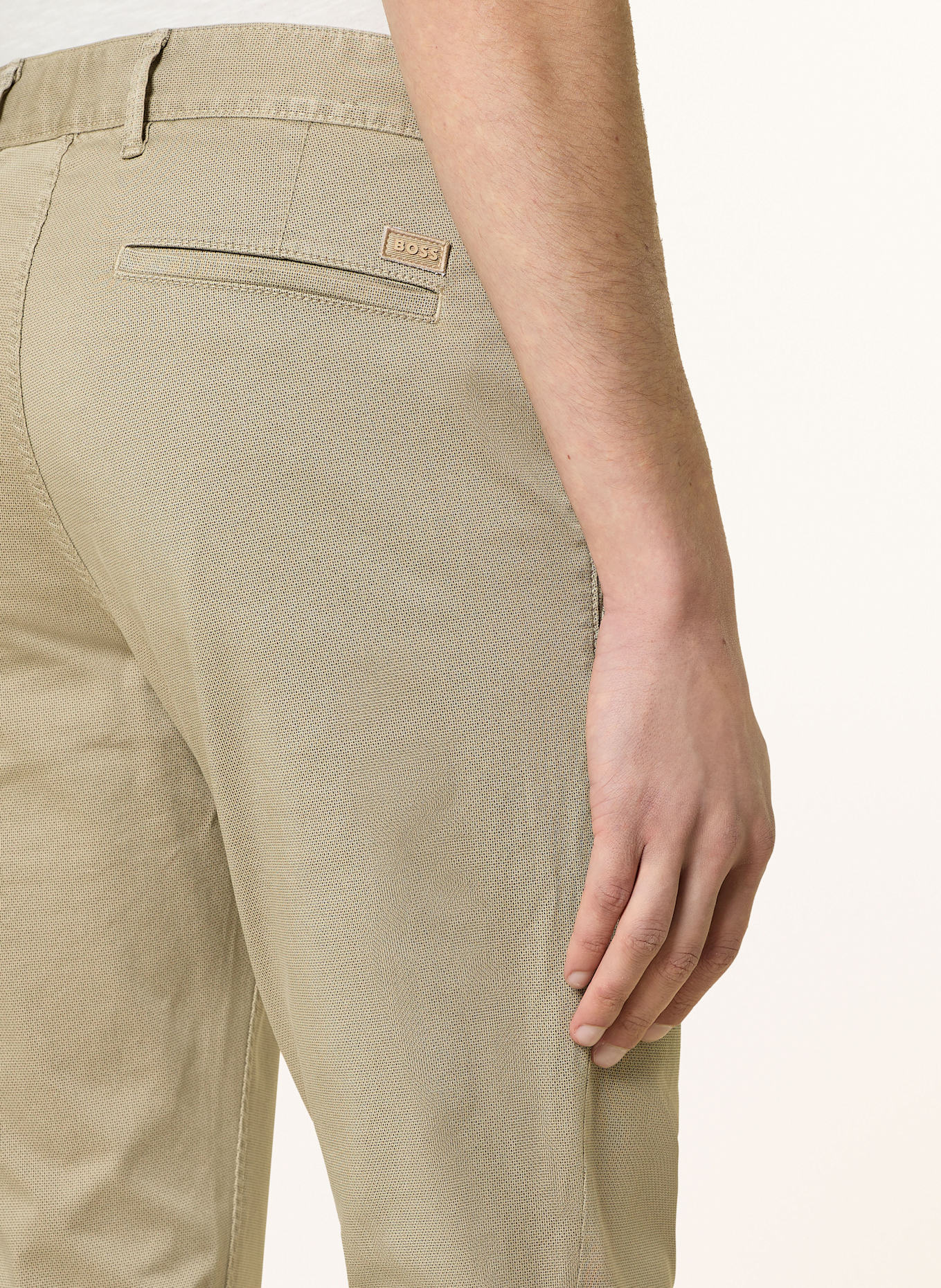 BOSS Chinosy slim fit: JASNOBRĄZOWY