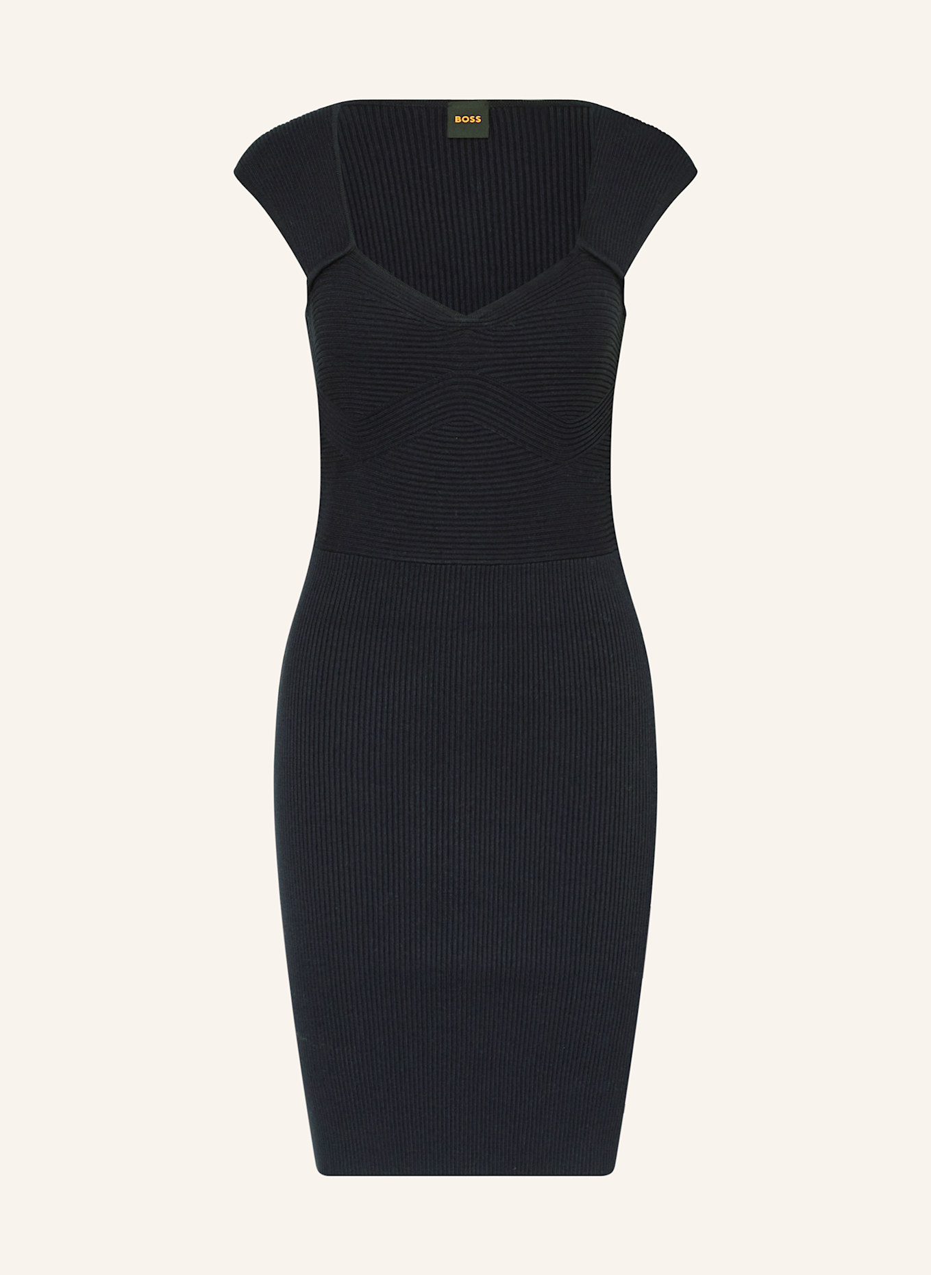 BOSS Strickkleid FOBERTS: DUNKELBLAU