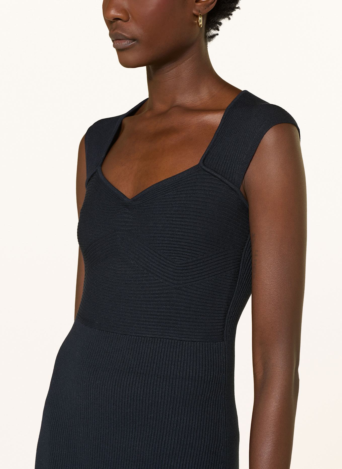 BOSS Strickkleid FOBERTS: DUNKELBLAU