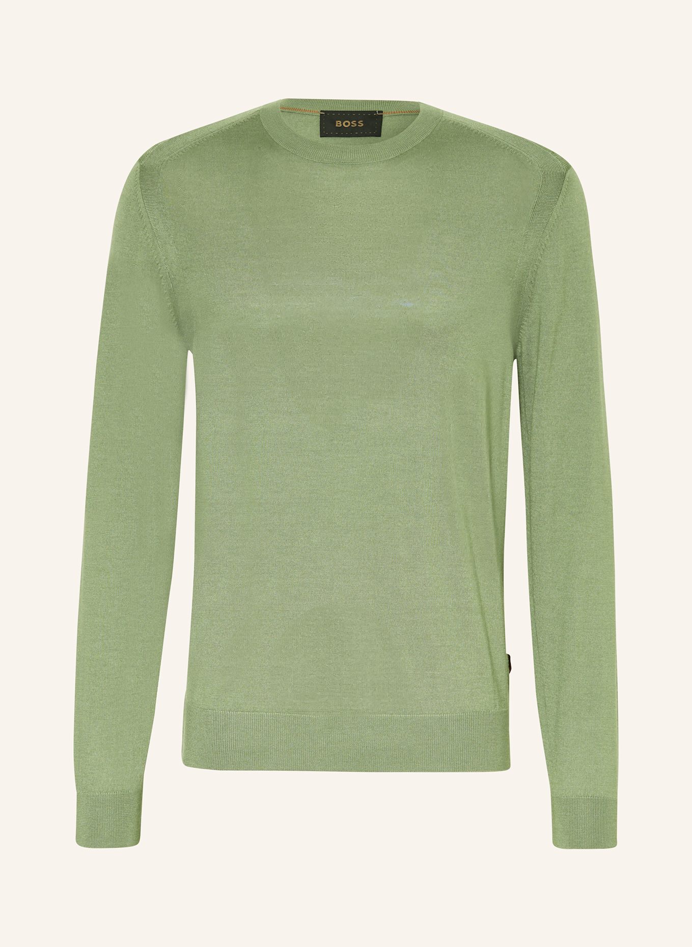 BOSS Pullover OVERO mit Seide und Cashmere: GRÜN