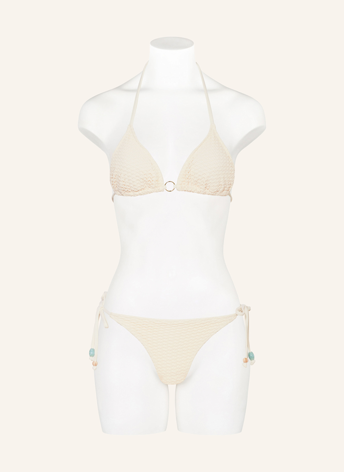 MRS & HUGS Triangel-Bikini-Hose: CREME