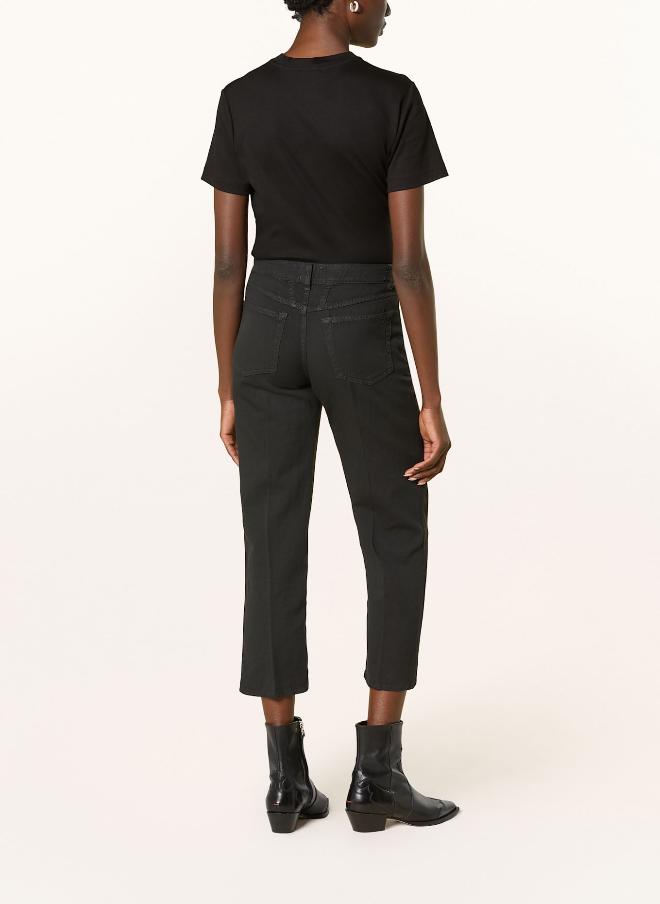 CLOSED 7/8-Jeans MILO mit Leinen: 100 BLACK