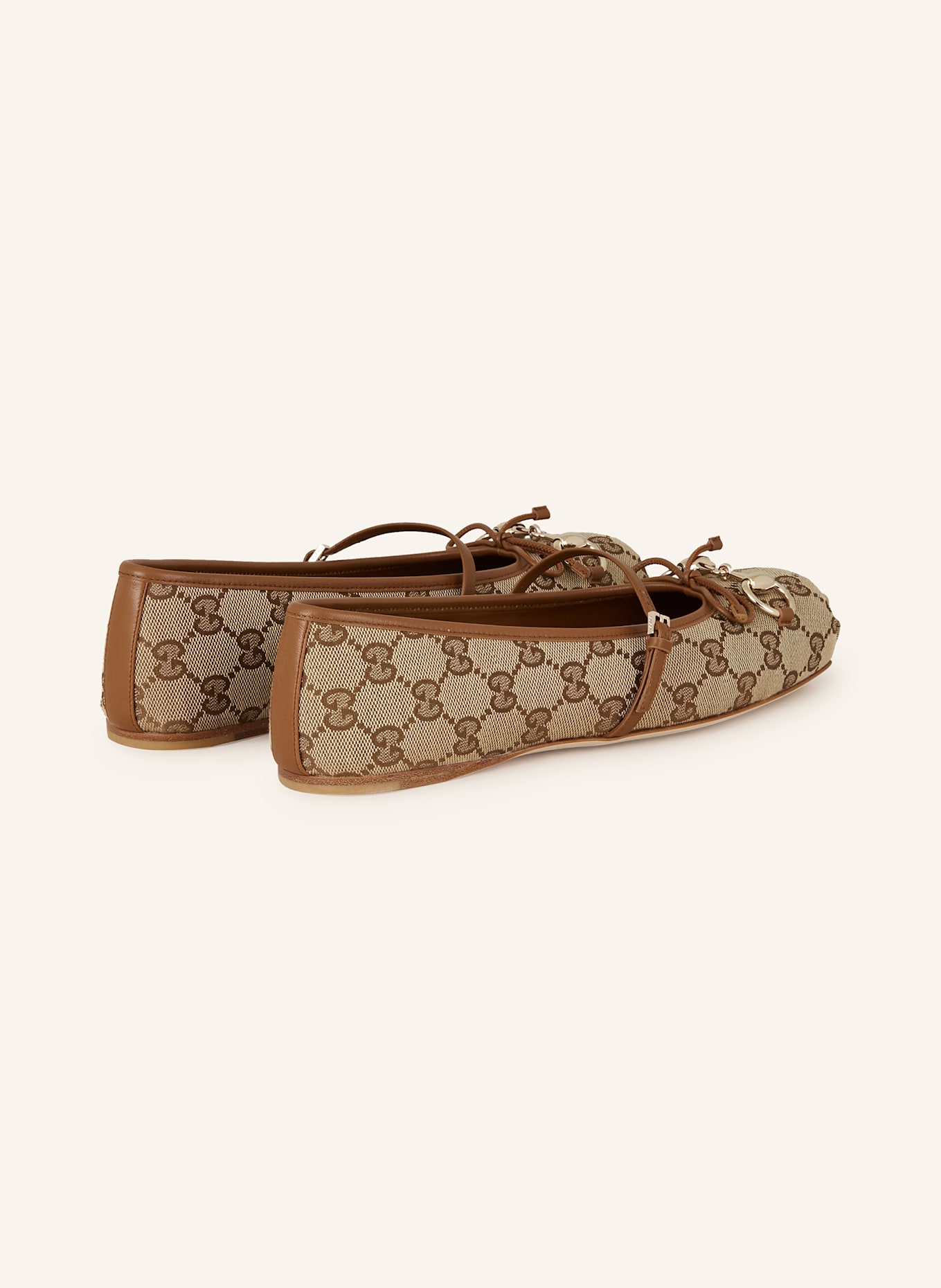 GUCCI Mary-Jane-Ballerinas: BRAUN