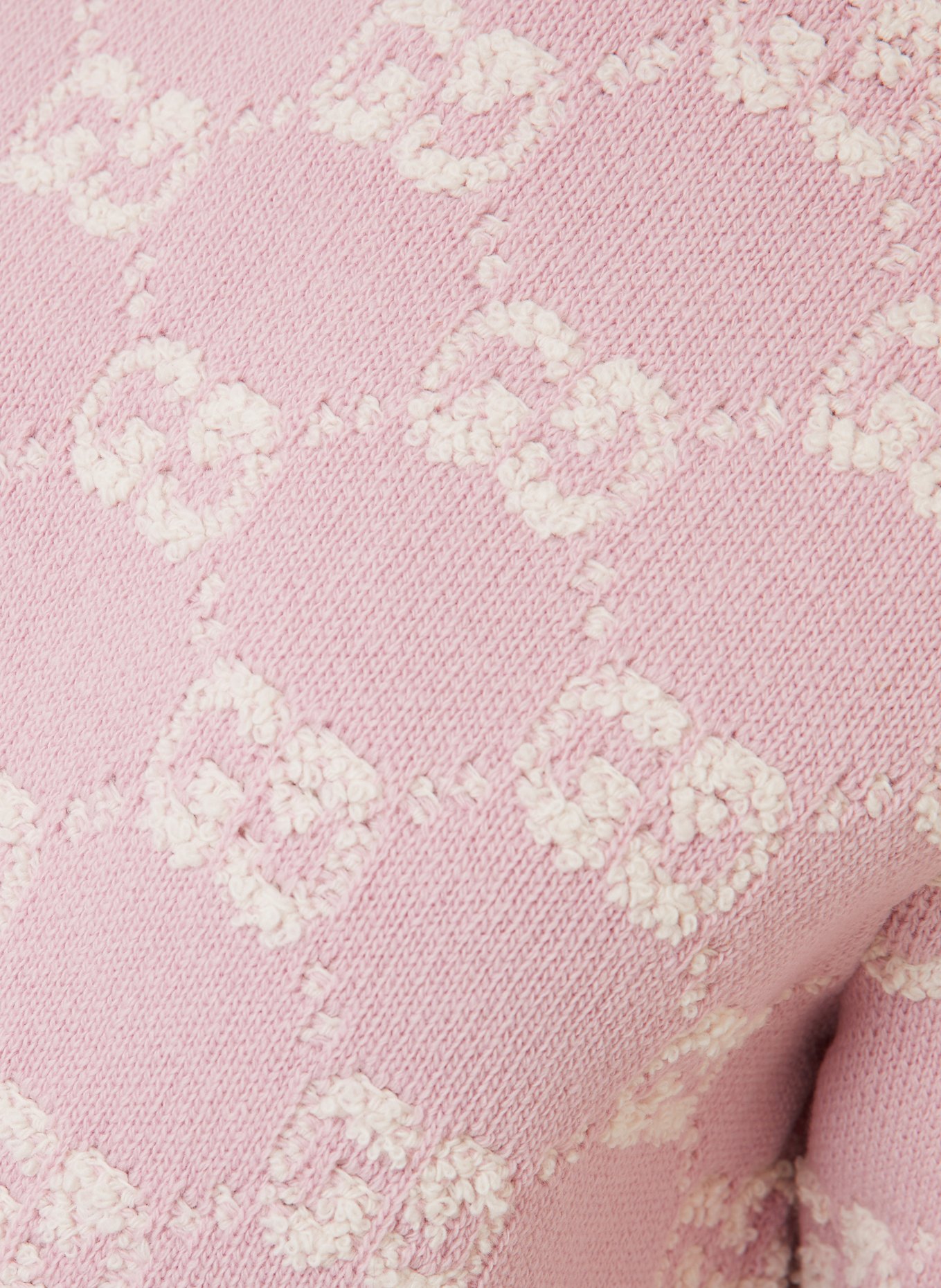 GUCCI Knit shirt: WHITE/ LIGHT PINK