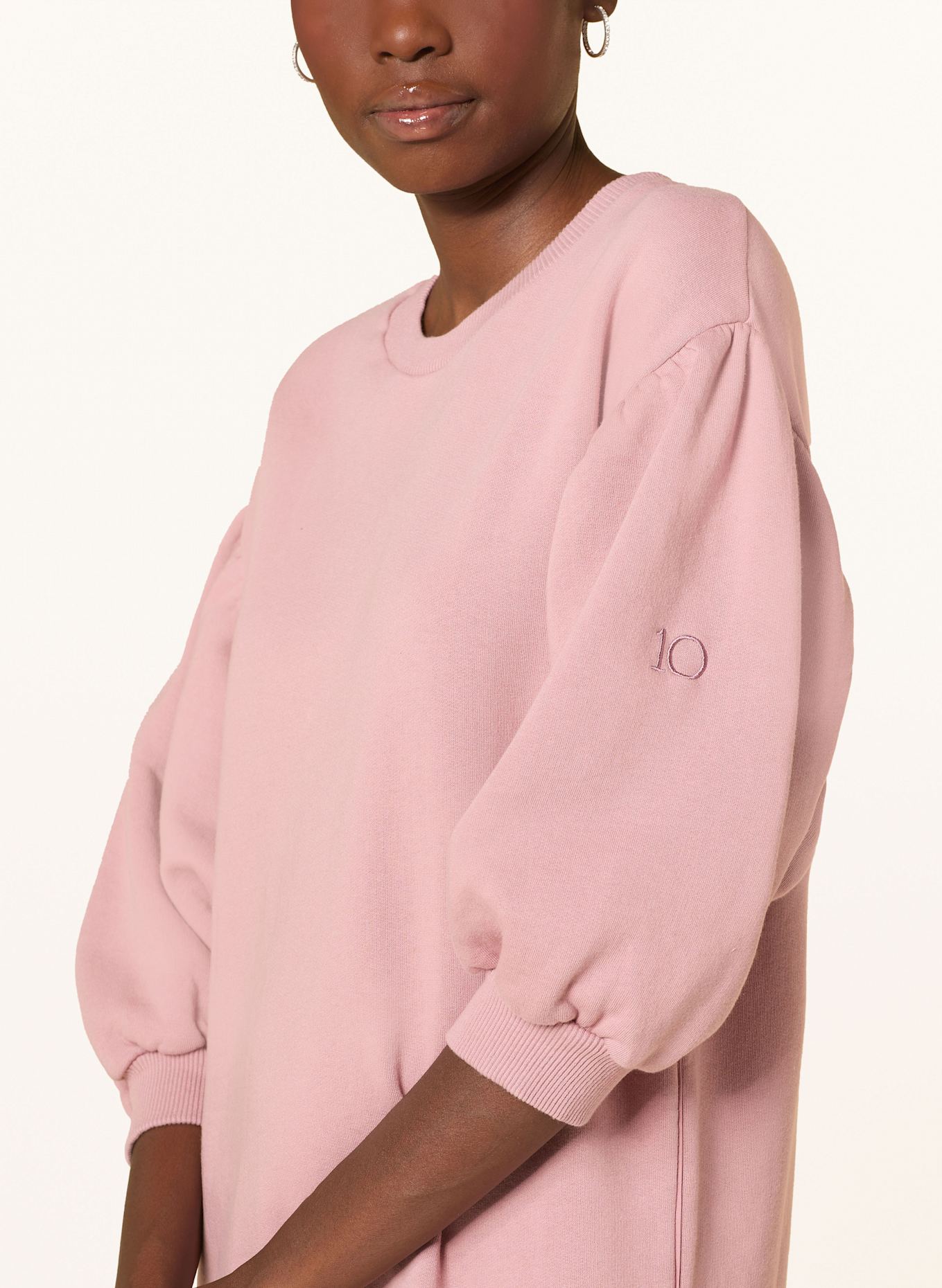 10DAYS Sweatkleid mit 3/4-Arm: ROSÉ
