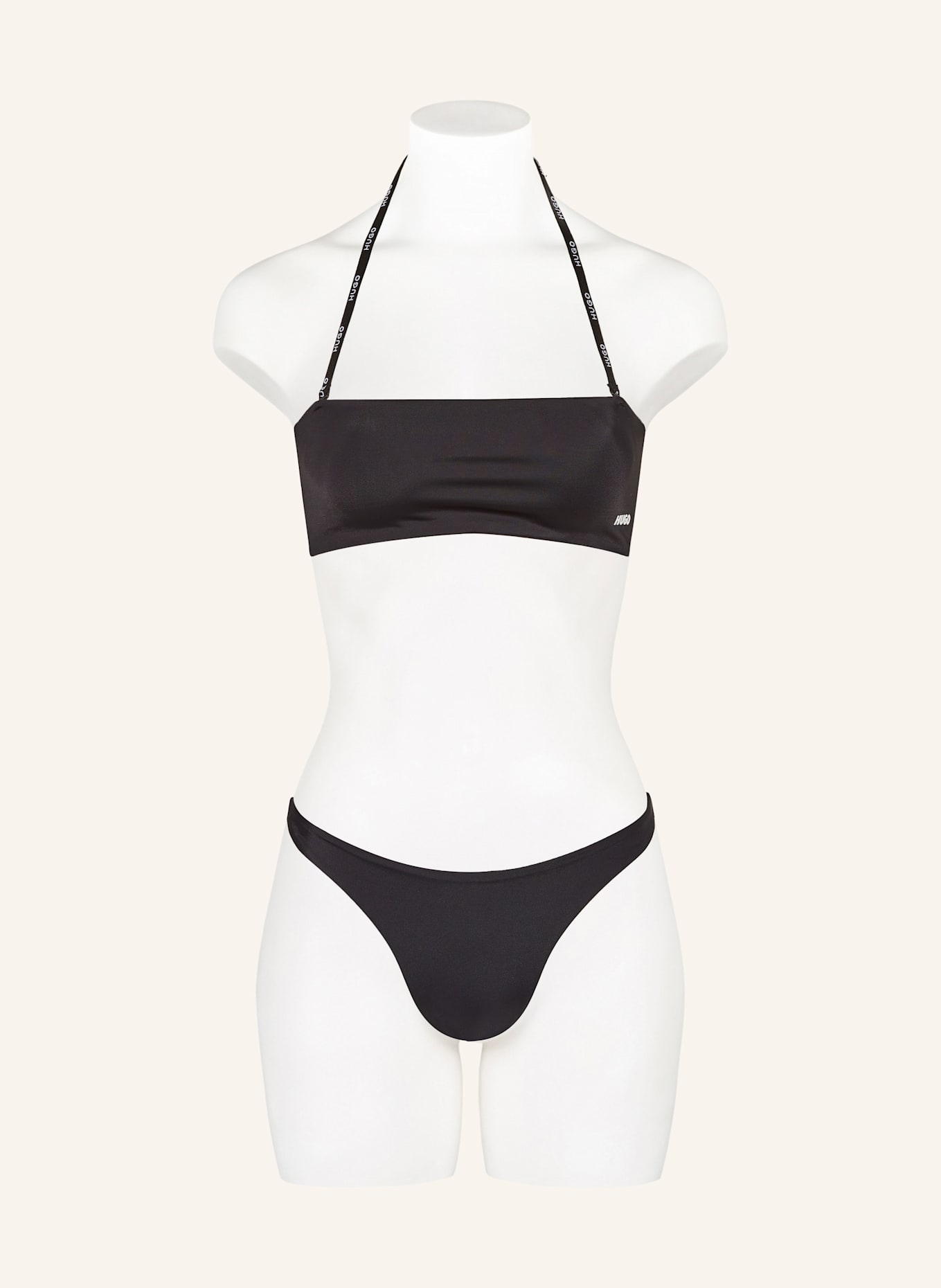 HUGO Bandeau-Bikini-Top PURE: SCHWARZ