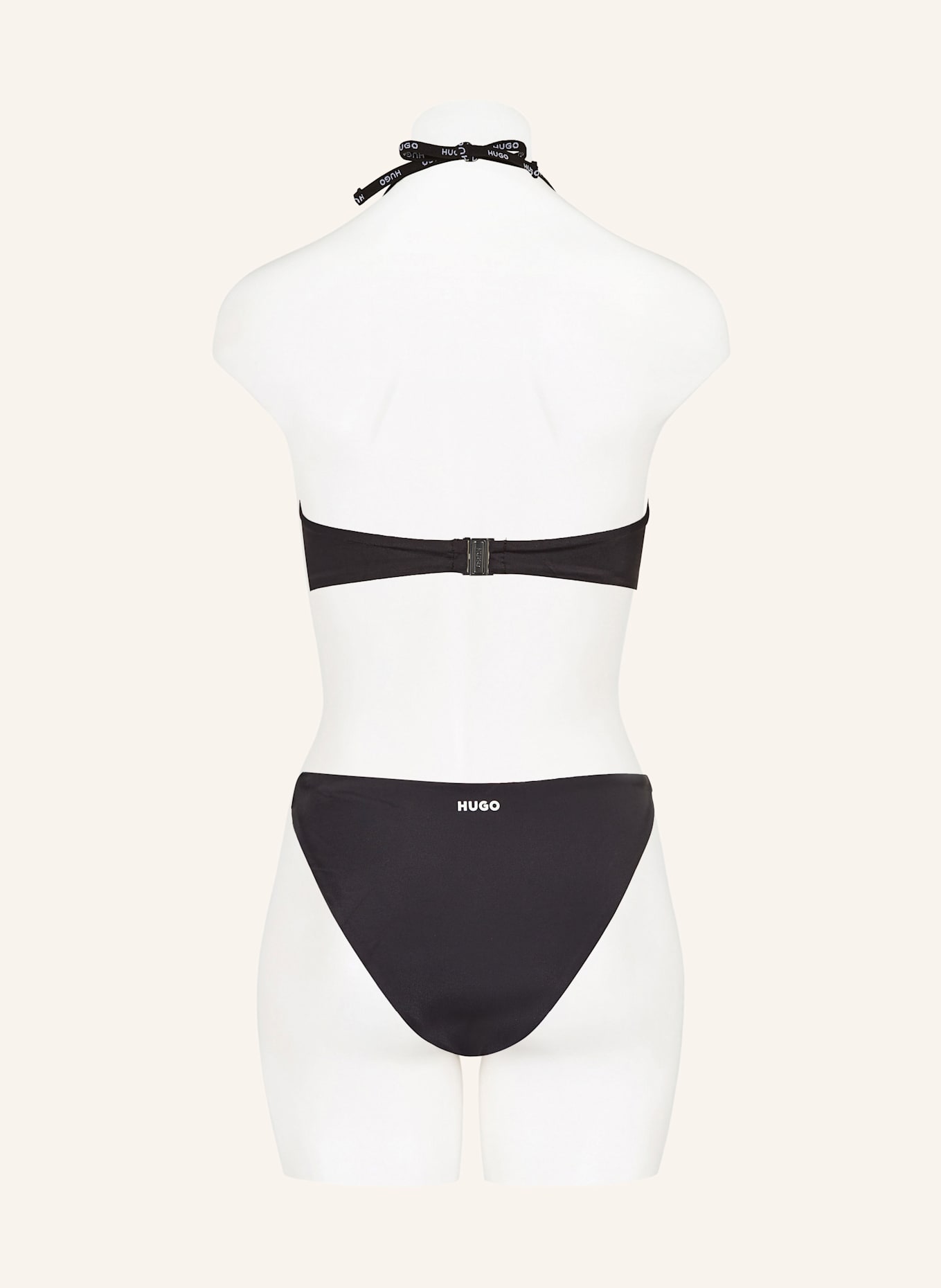 HUGO Bandeau-Bikini-Top PURE: SCHWARZ