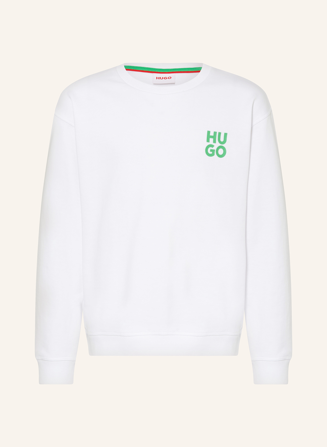 HUGO Sweatshirt: WEISS