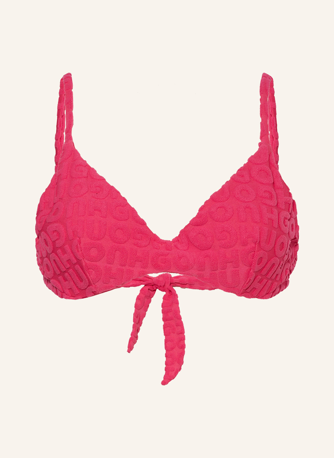 HUGO Underwired bikini top TOWEL: PINK
