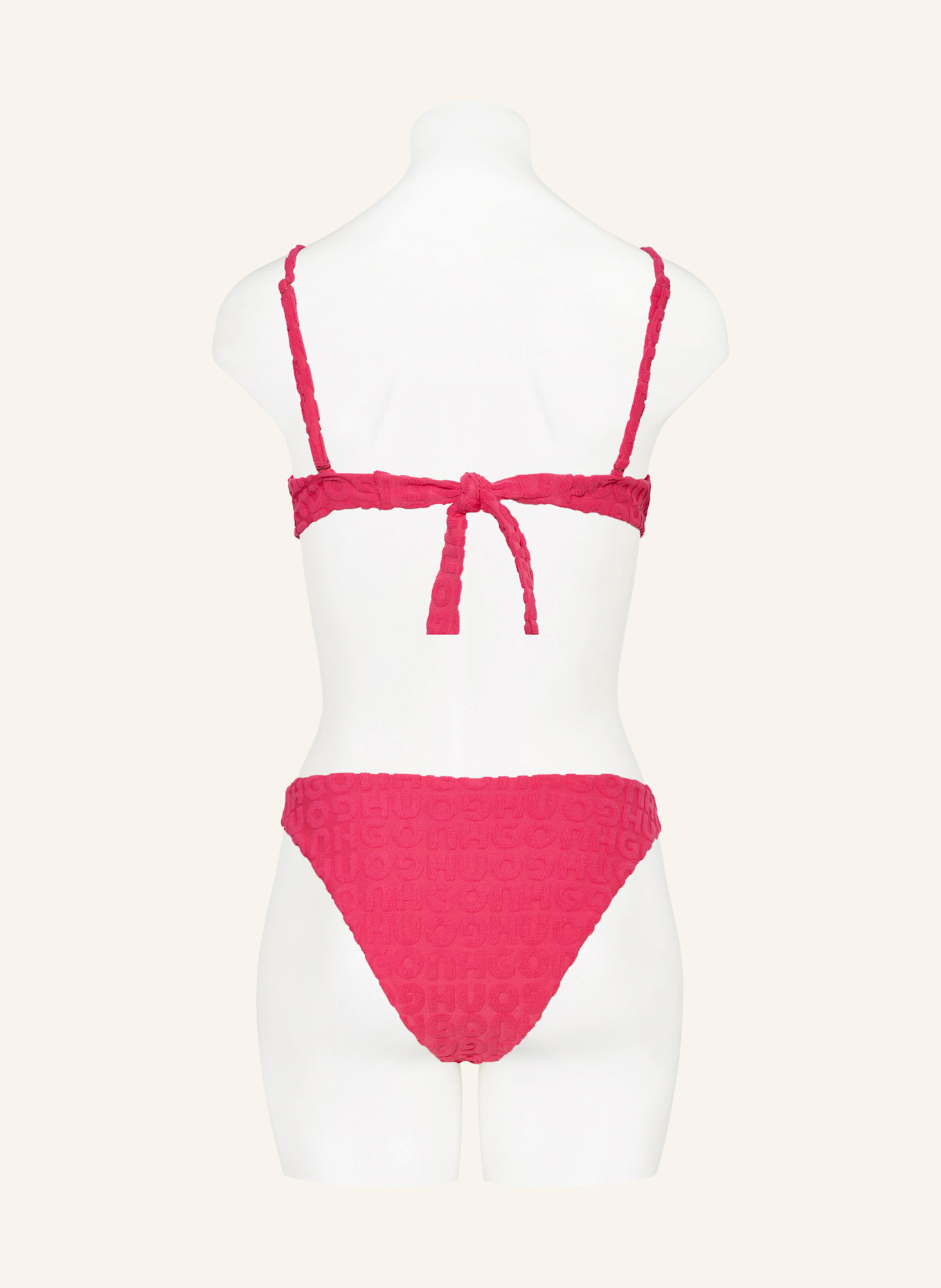 HUGO Underwired bikini top TOWEL: PINK