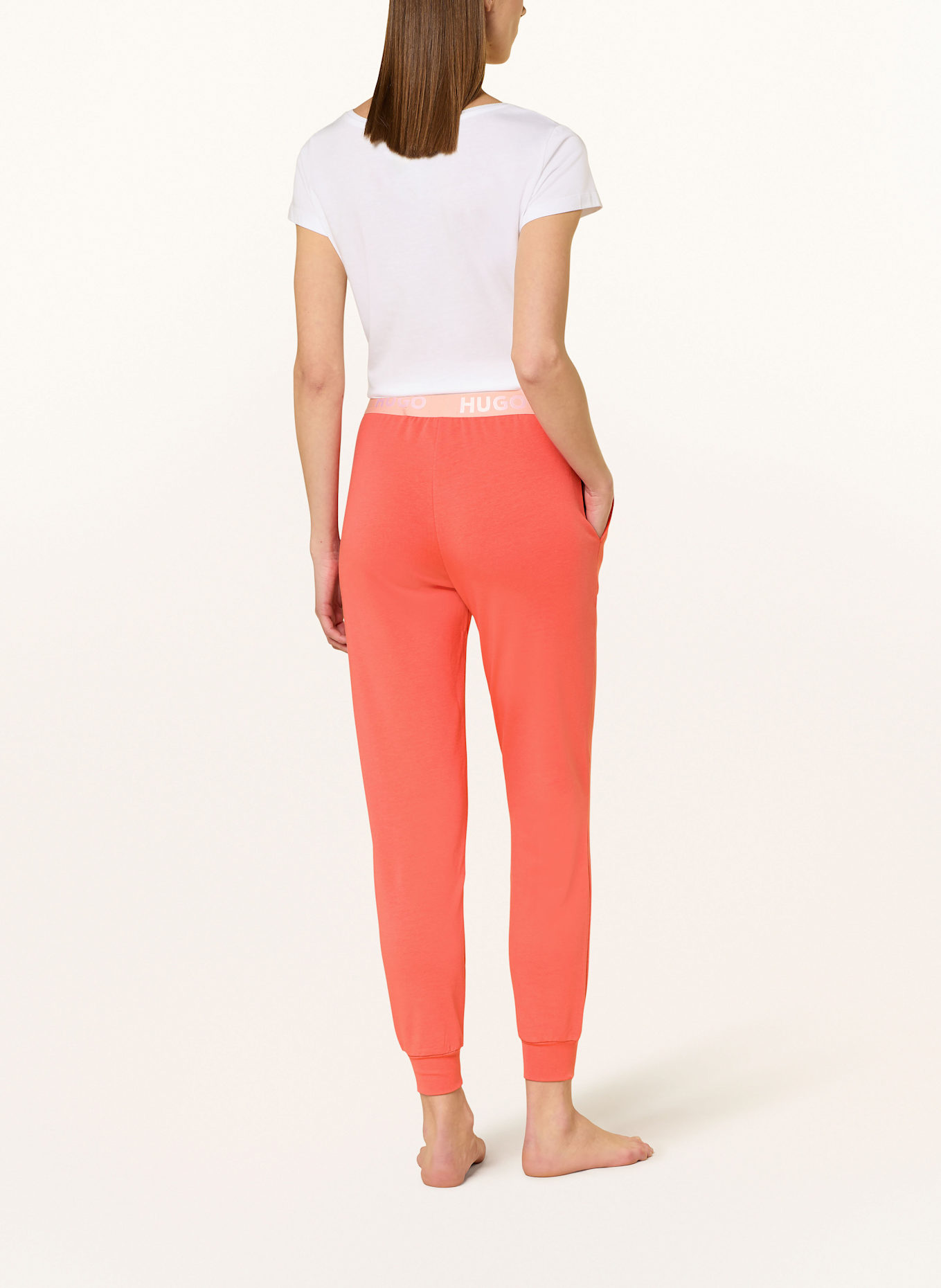 HUGO Spodnie rekreacyjne SPORTY: ŁOSOSIOWY