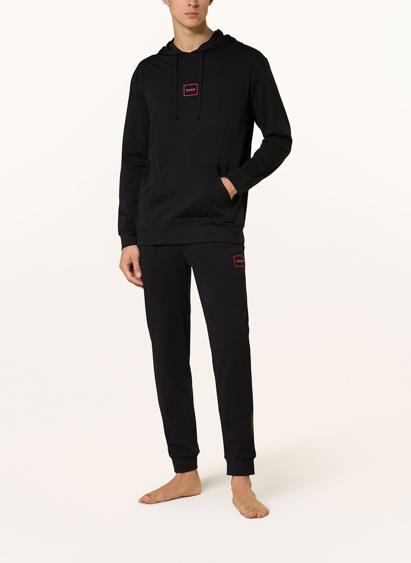 HUGO Schlafshirt LAZE: SCHWARZ