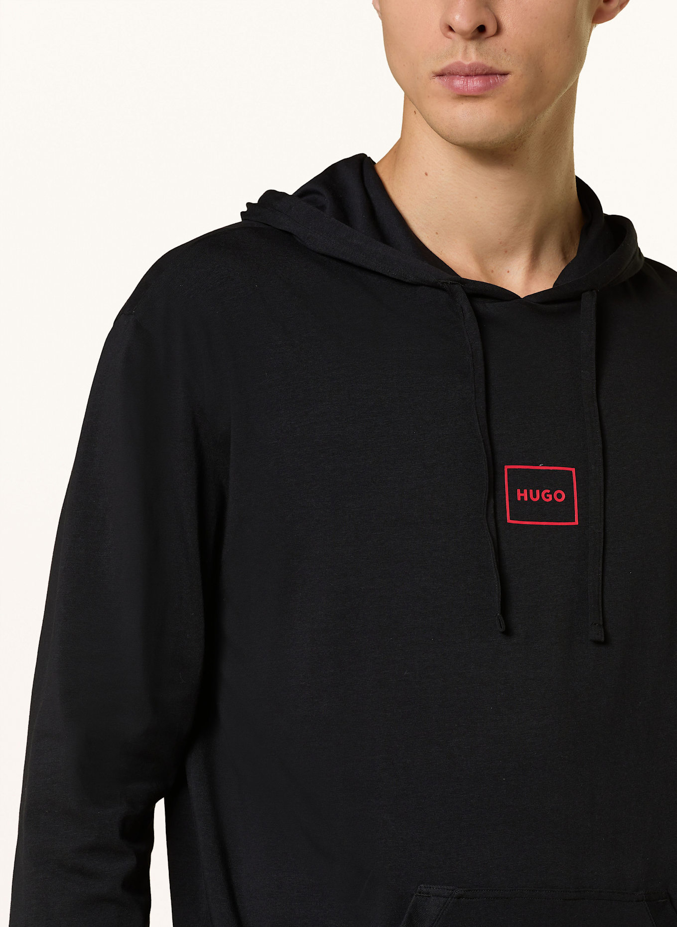 HUGO Schlafshirt LAZE: SCHWARZ