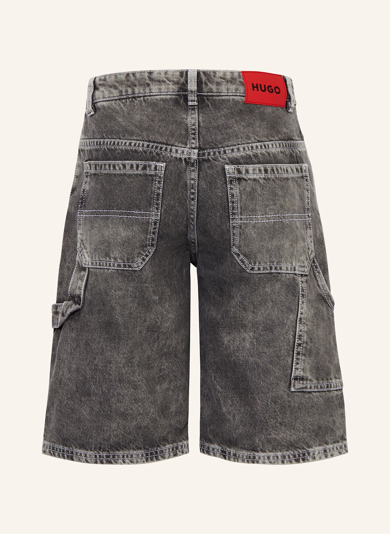 HUGO Szorty jeansowe loose fit: SZARY