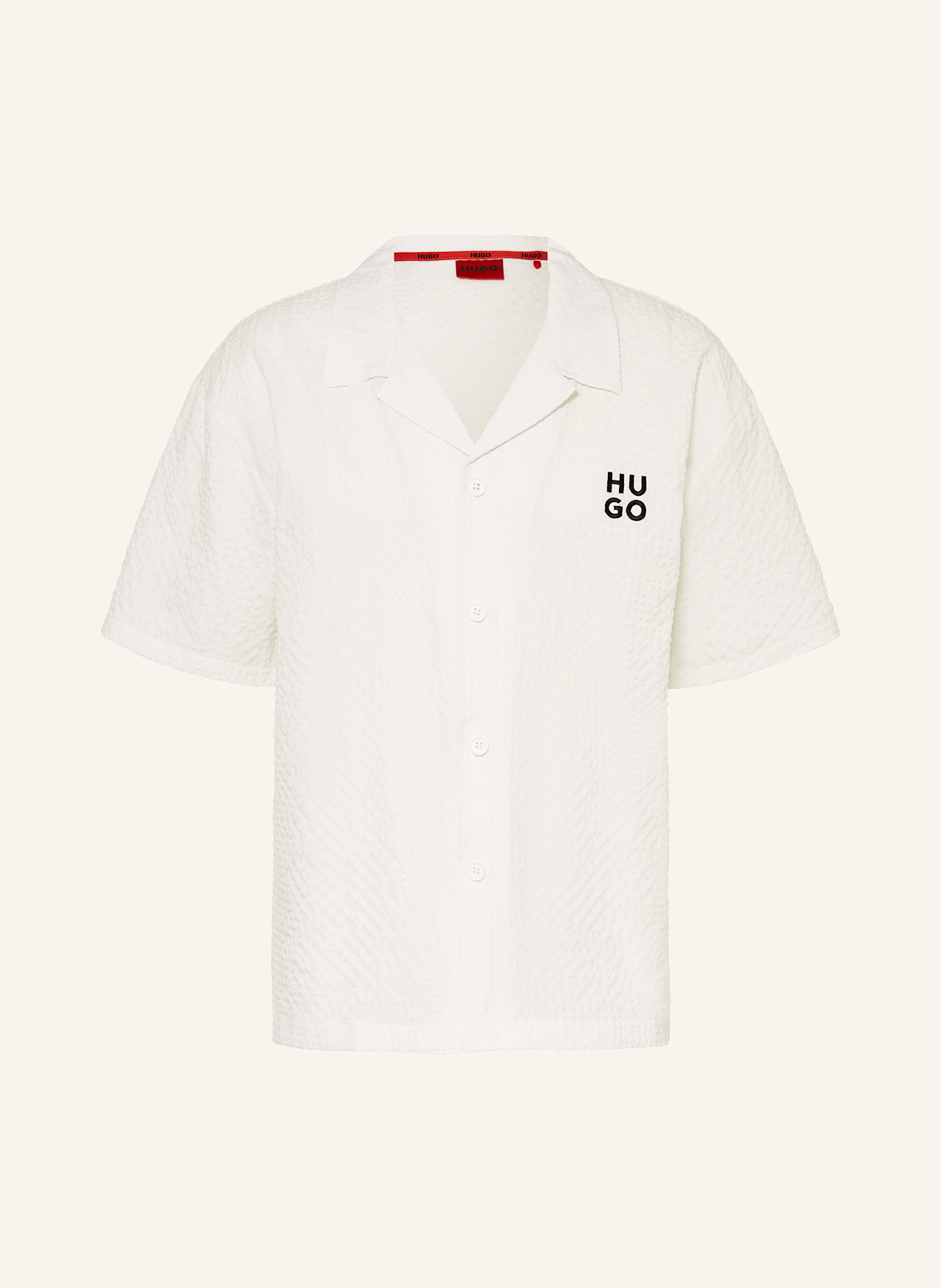 HUGO Resorthemd CHAFFLE Comfort Fit: ECRU