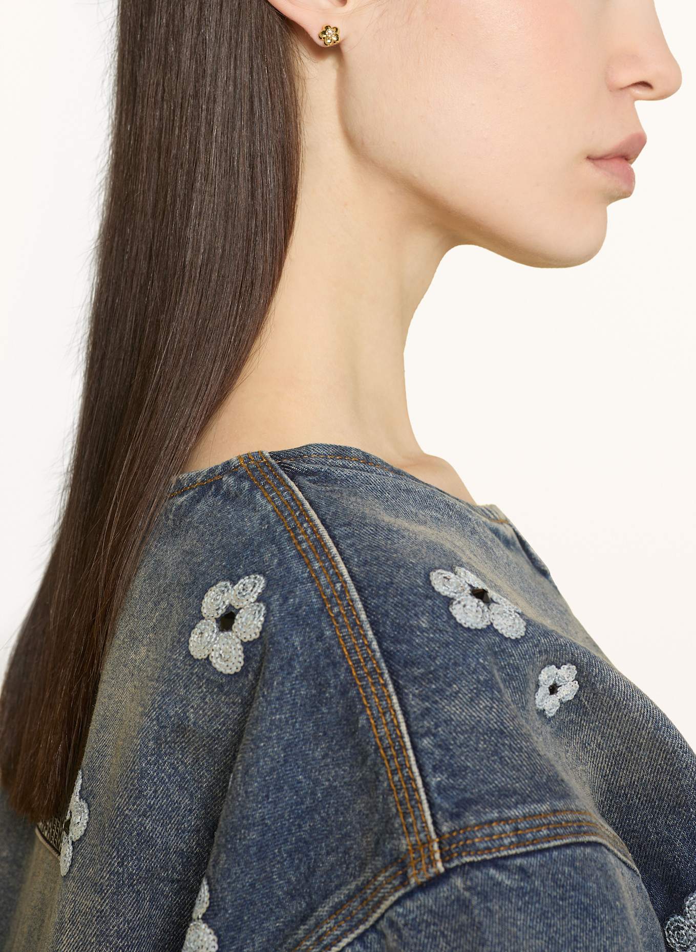 MARC JACOBS Ohrstecker THE DAISY EARRINGS: GOLD/ WEISS