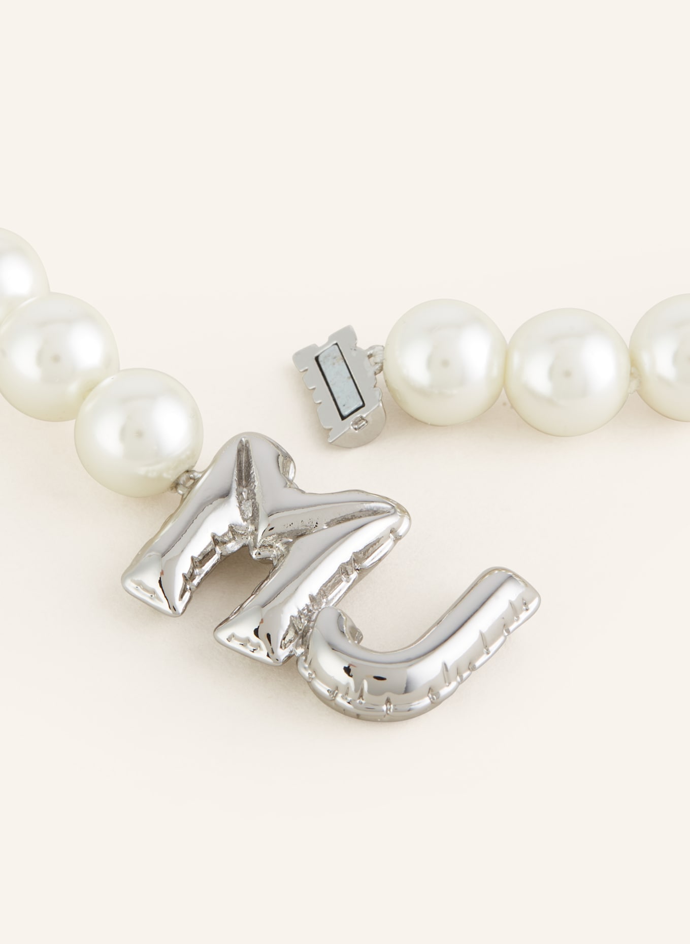 MARC JACOBS Necklace THE BALLOON PEARL NECKLACE in white/ silver