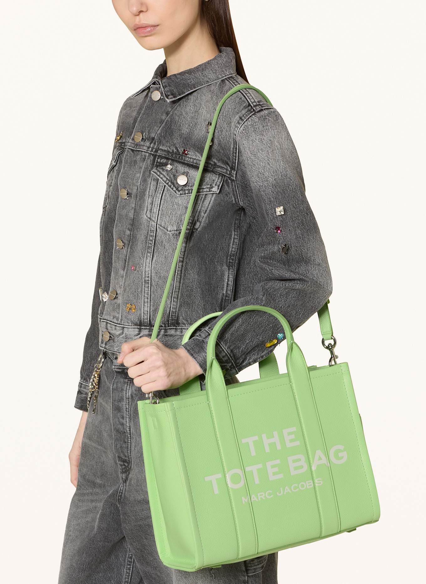 MARC JACOBS Torba shopper THE MEDIUM TOTE BAG: JASNOZIELONY