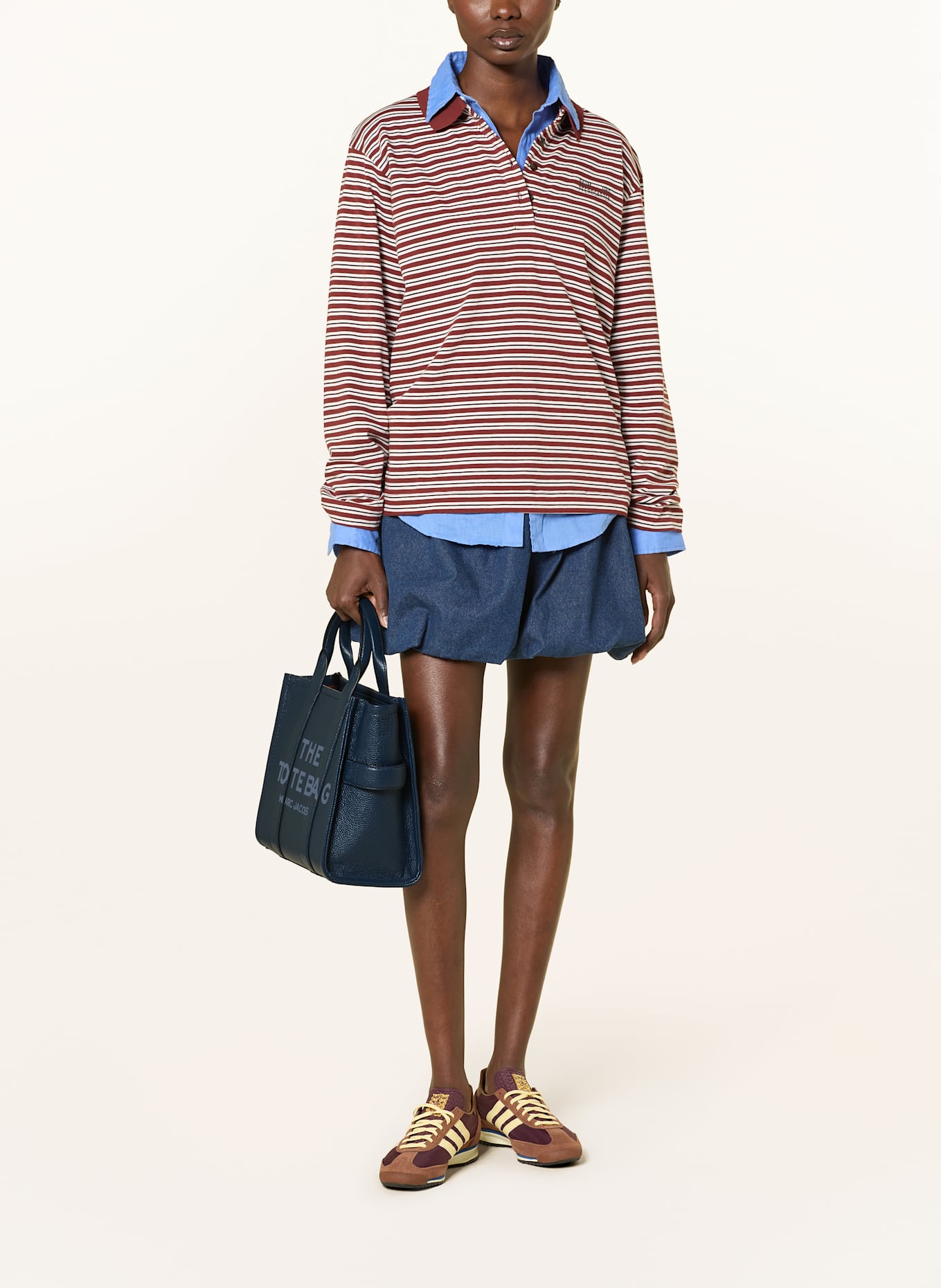 MARC JACOBS Shopper THE MEDIUM TOTE BAG: DUNKELBLAU