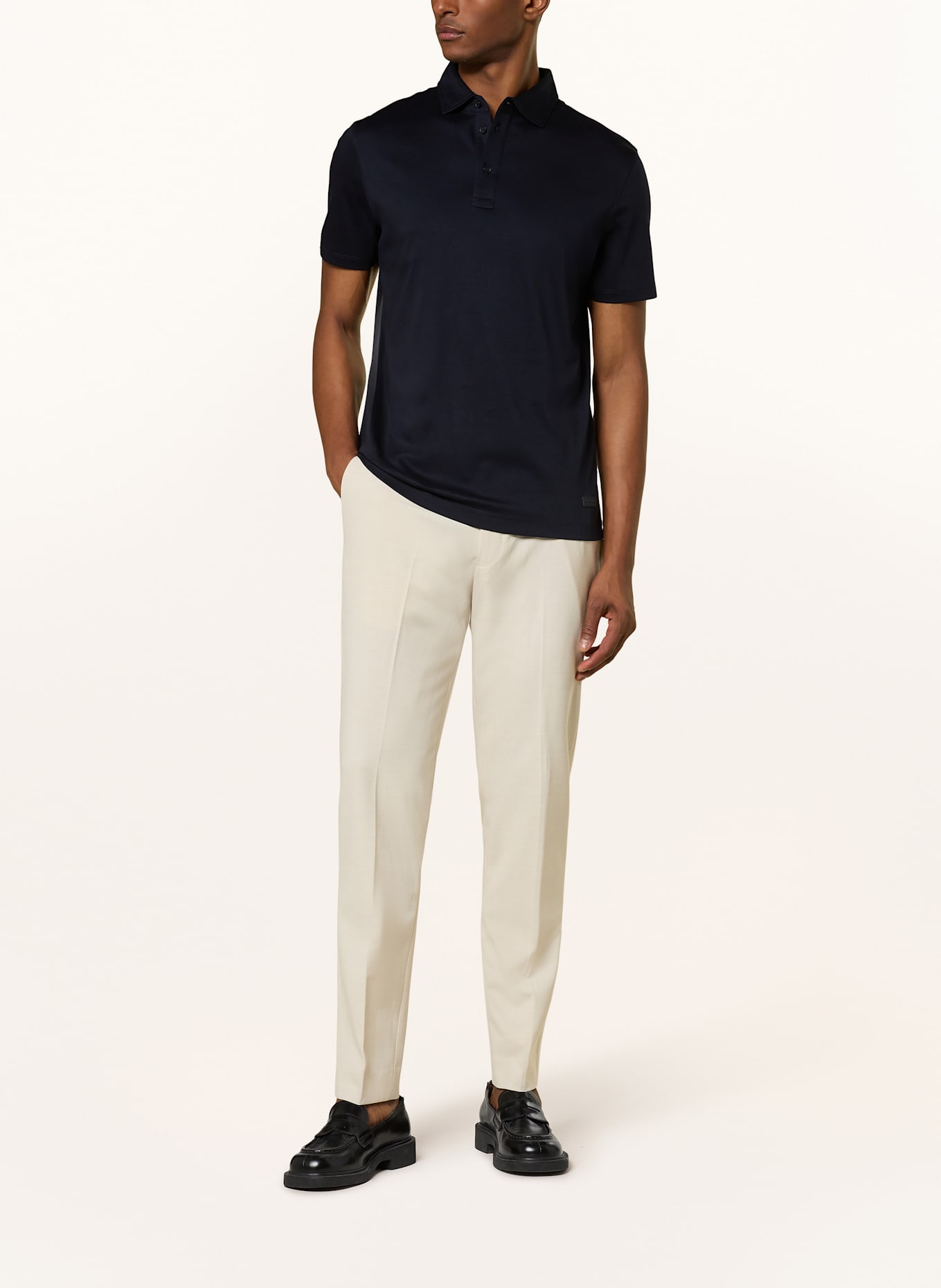 STRELLSON Jersey-Poloshirt PEPE: DUNKELBLAU