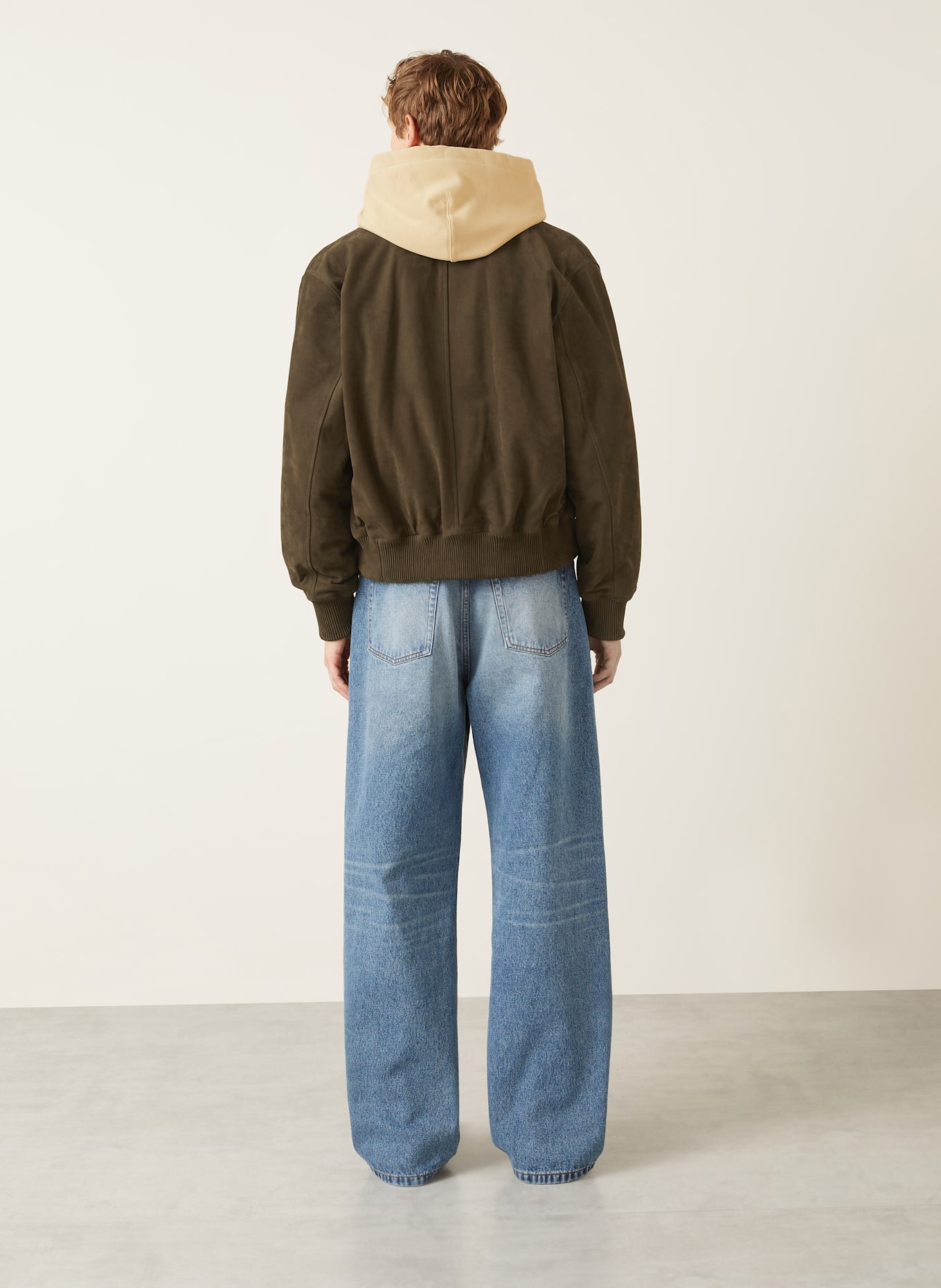 AMI PARIS Lederblouson, Farbe: KHAKI (Bild 3)