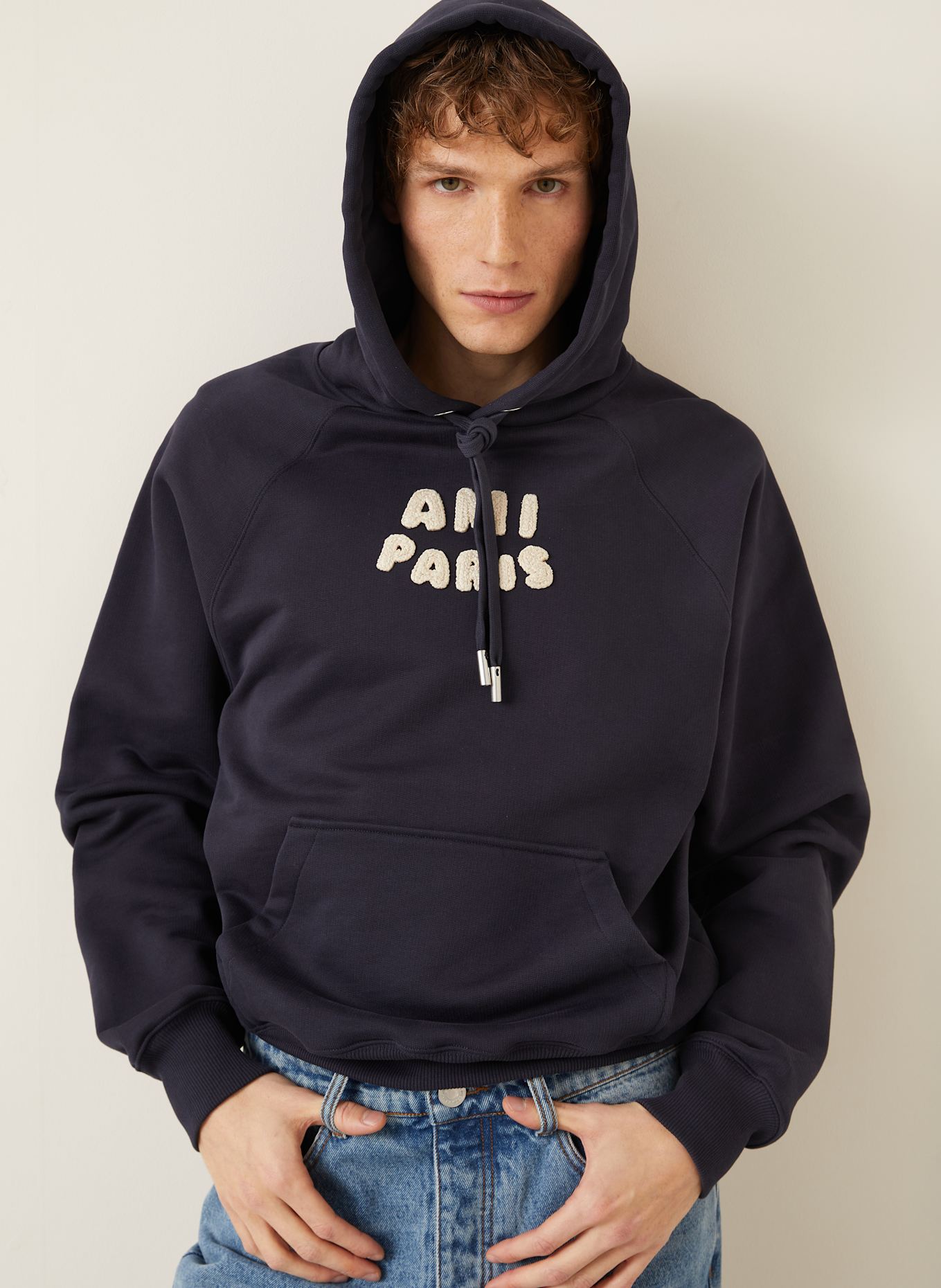 AMI PARIS Hoodie: DARK BLUE