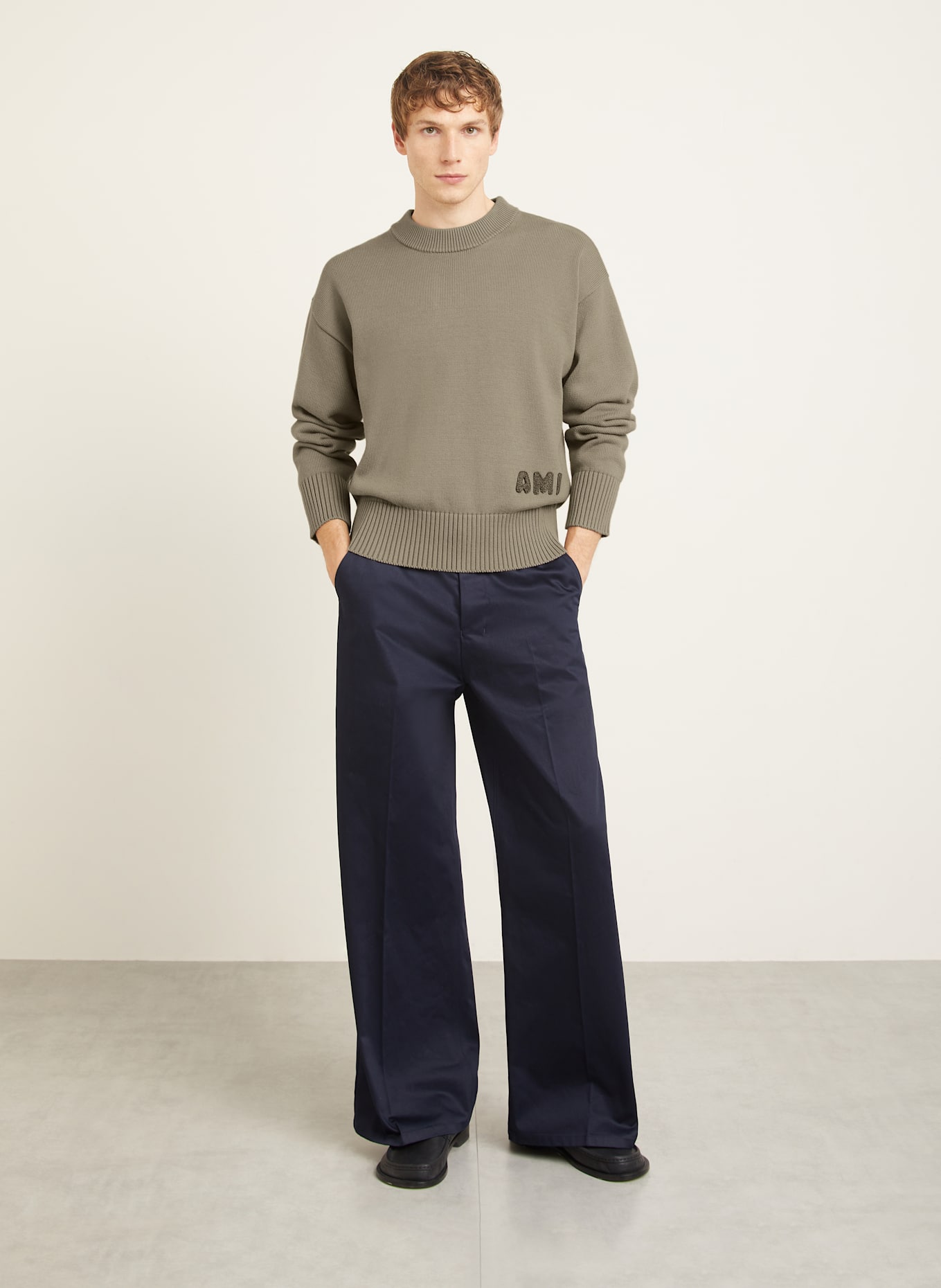 AMI PARIS Sweater: KHAKI