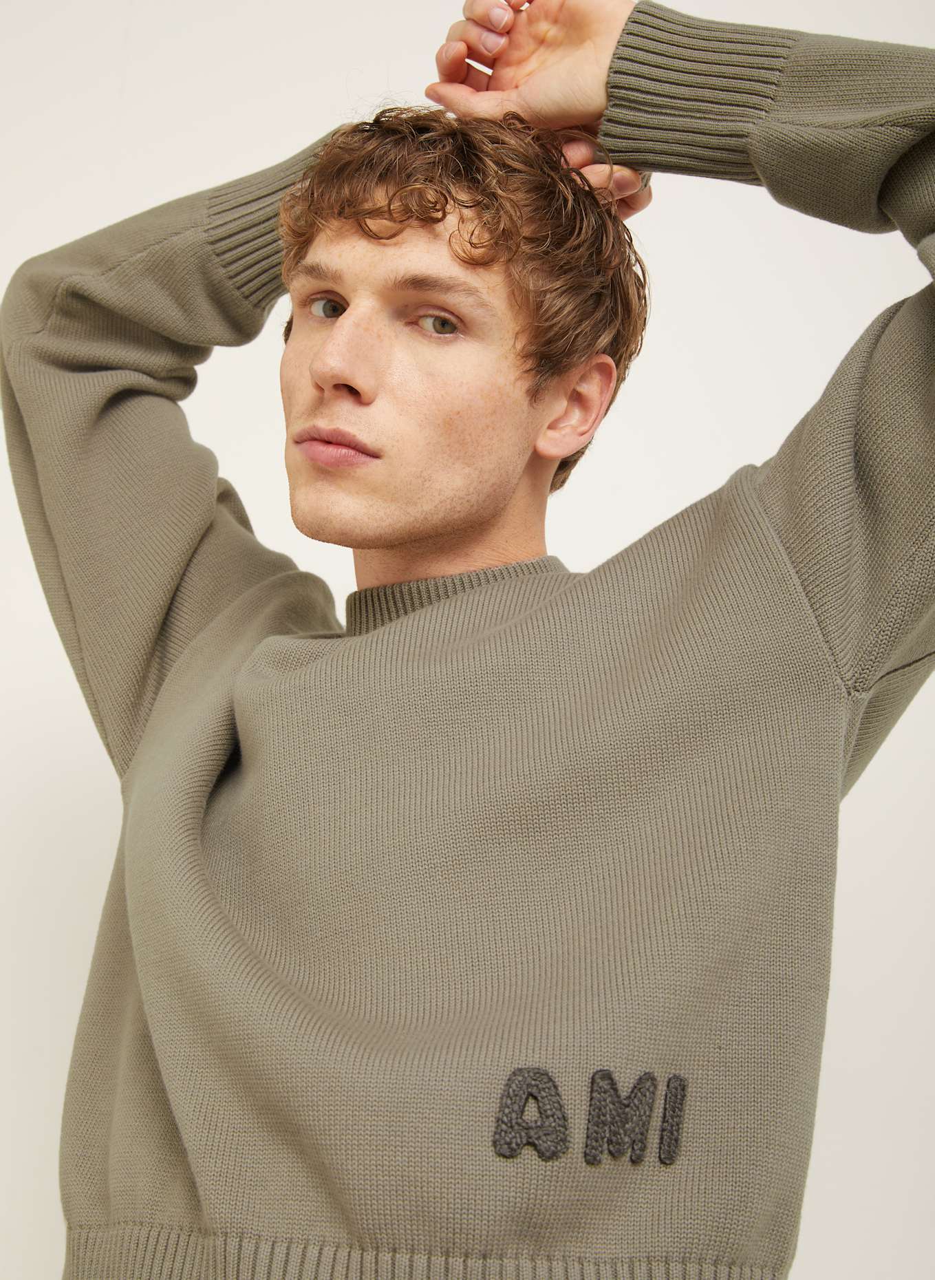 AMI PARIS Sweater: KHAKI