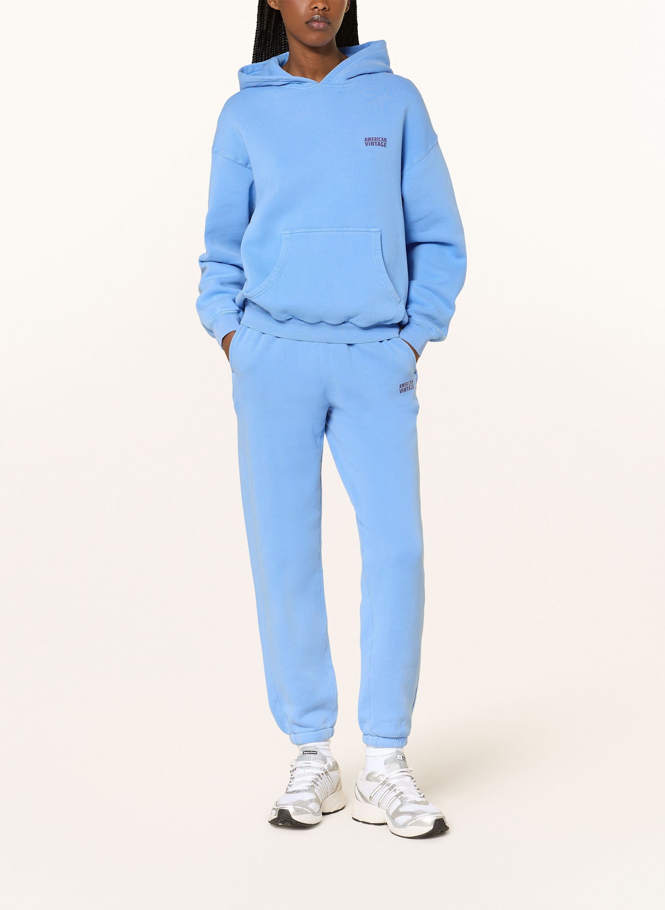 American Vintage - Izubird Hoodie Sweatshirt Vintage Light Blue main image 1