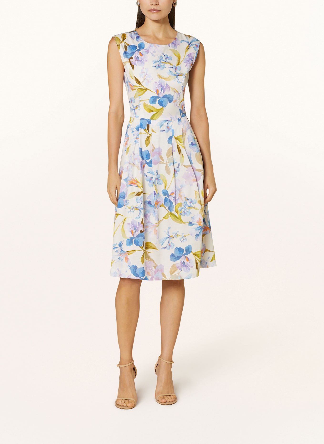 ETERNA Dress: WHITE/ DARK BLUE/ DARK YELLOW
