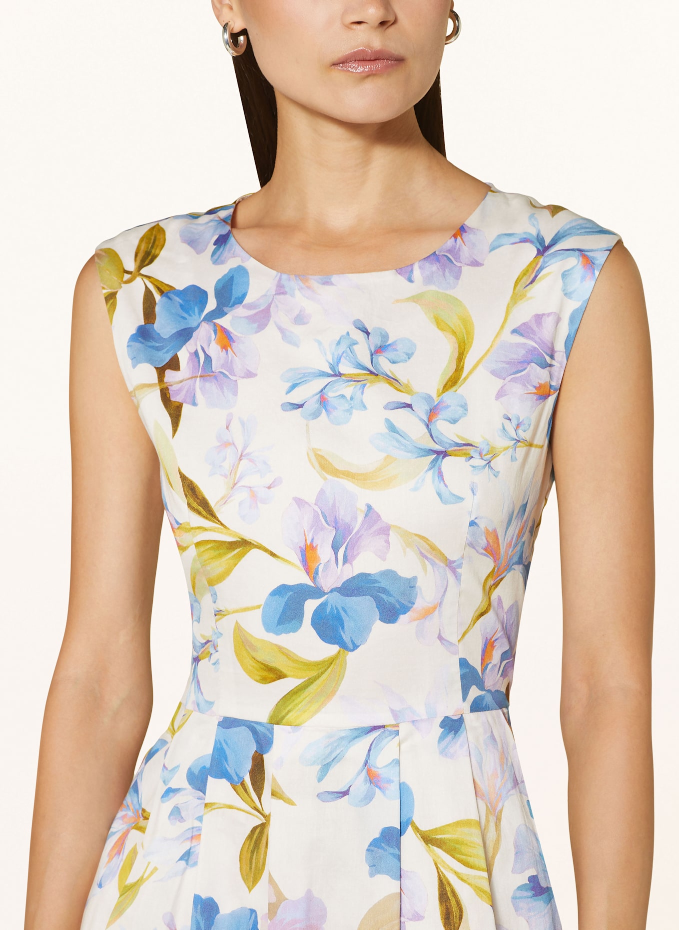 ETERNA Dress: WHITE/ DARK BLUE/ DARK YELLOW