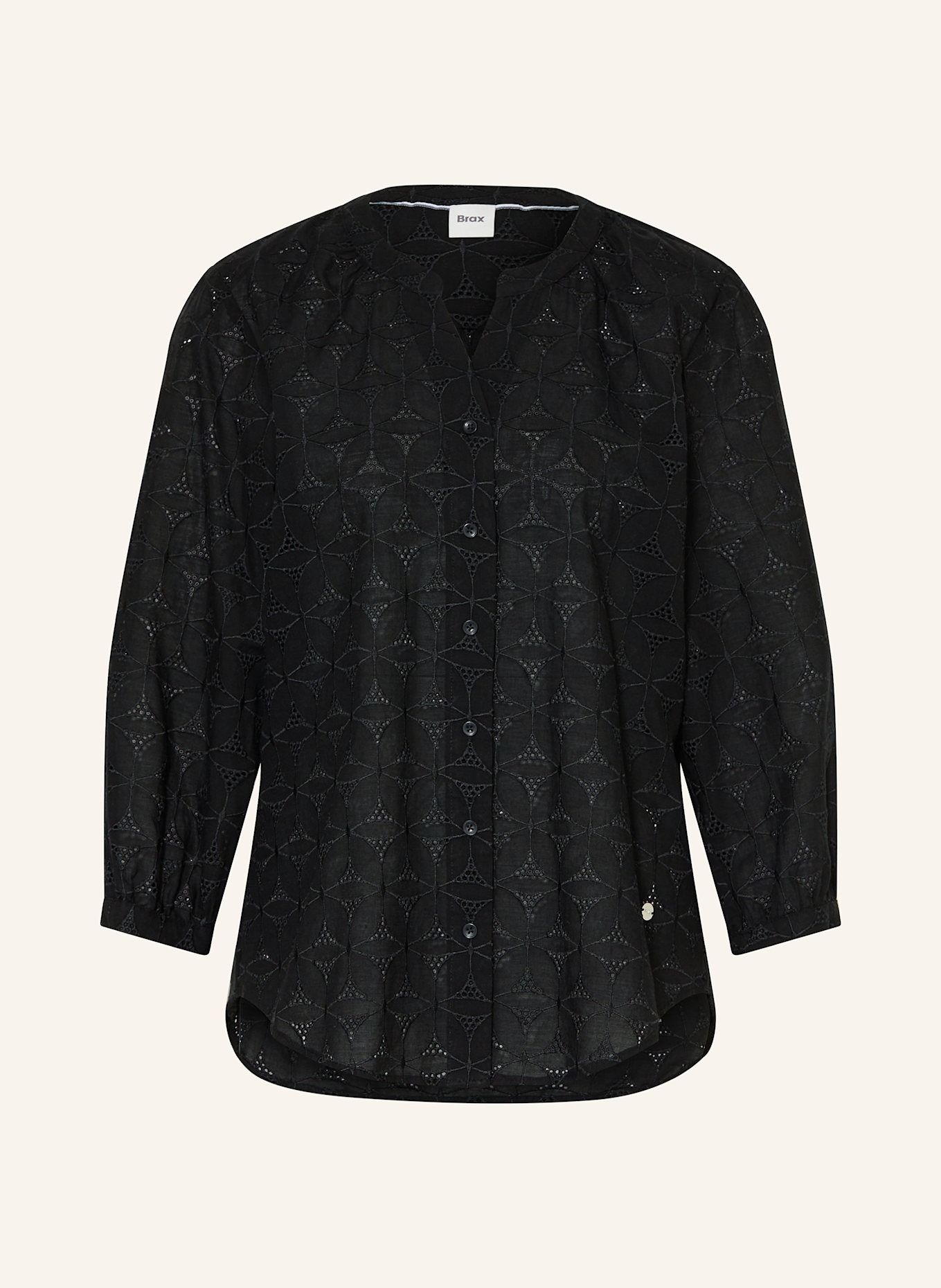 BRAX Halenka VELIA s děrovanou krajkou: ČERNÁ