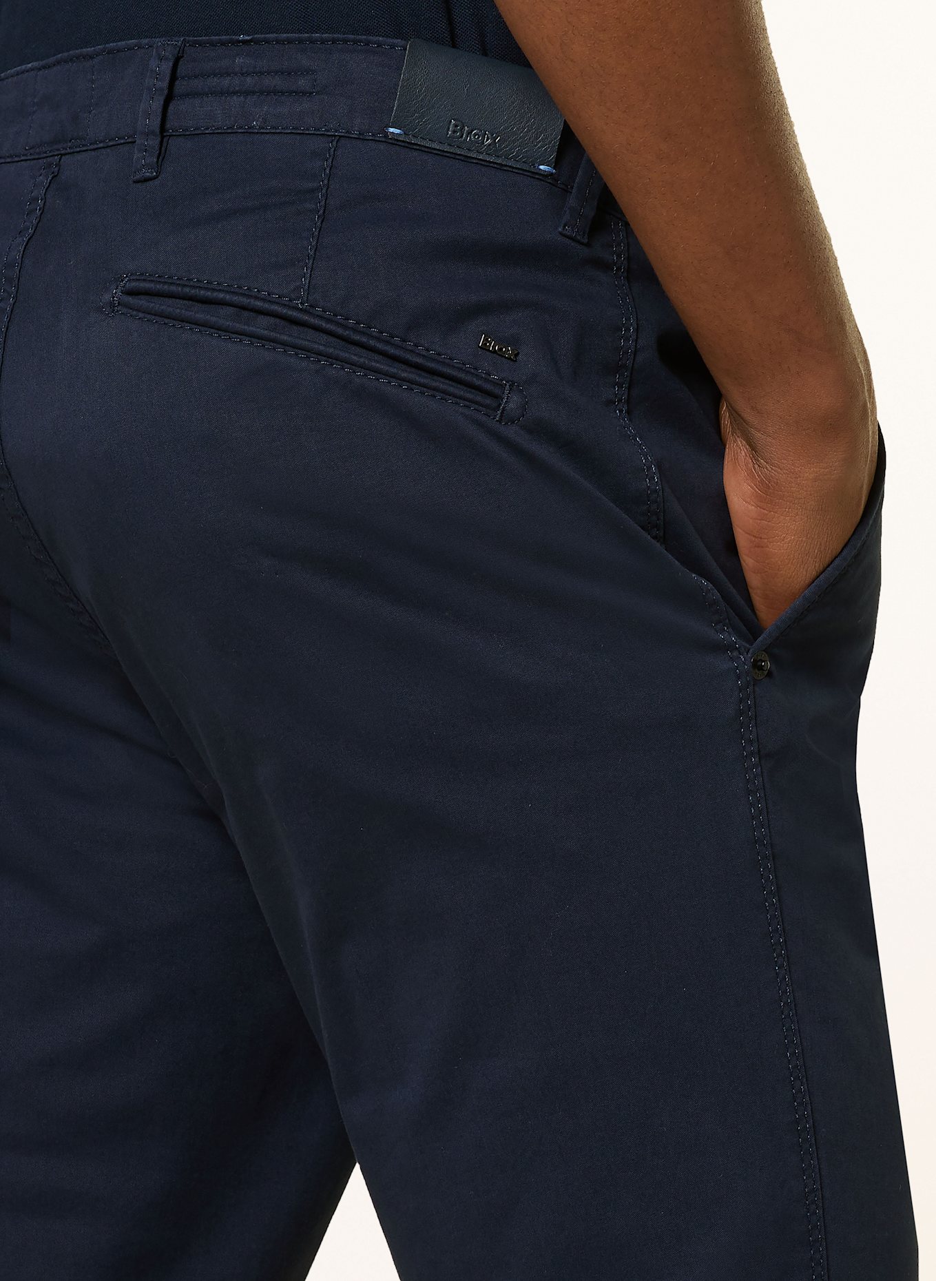 BRAX Chinosy SILVIO slim fit: GRANATOWY