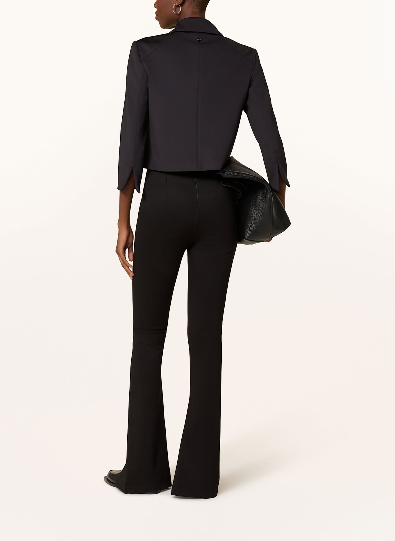 MARC CAIN Kastenjacke mit 3/4-Arm: SCHWARZ